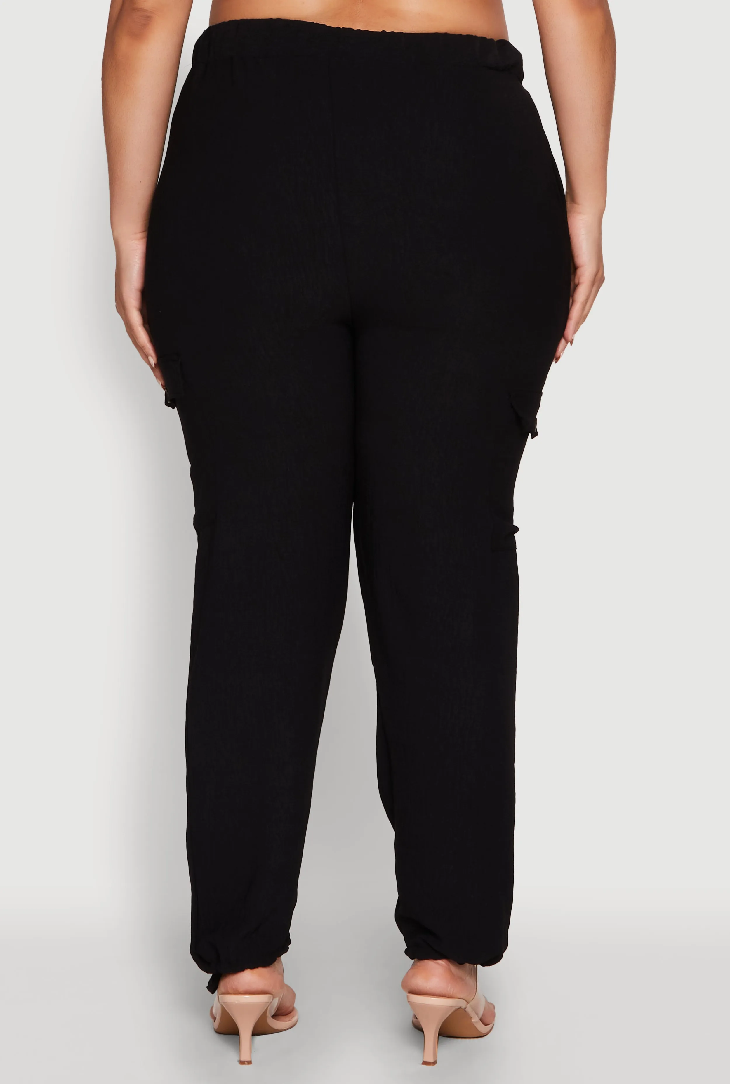 Plus Size Trendy High Waisted Cargo Pants sold by Rainbow product image thumbnail 5