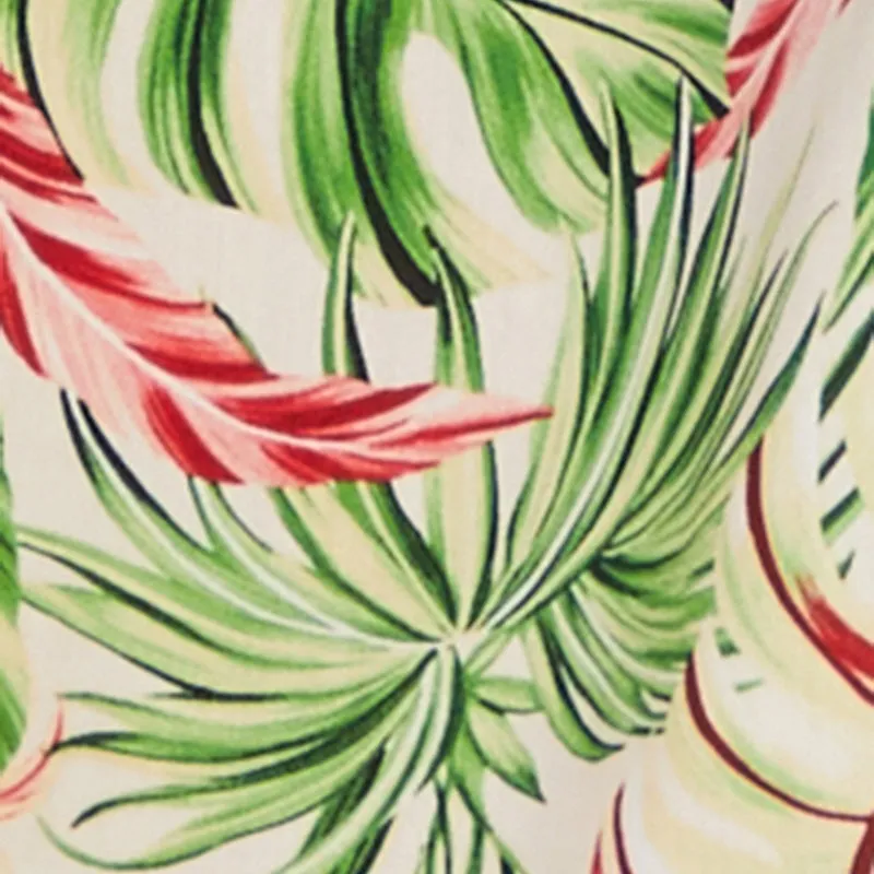 Plus Size Tropical Leaf Print Kimono with Open Front Classic Fit sold by Rainbow product image thumbnail 4