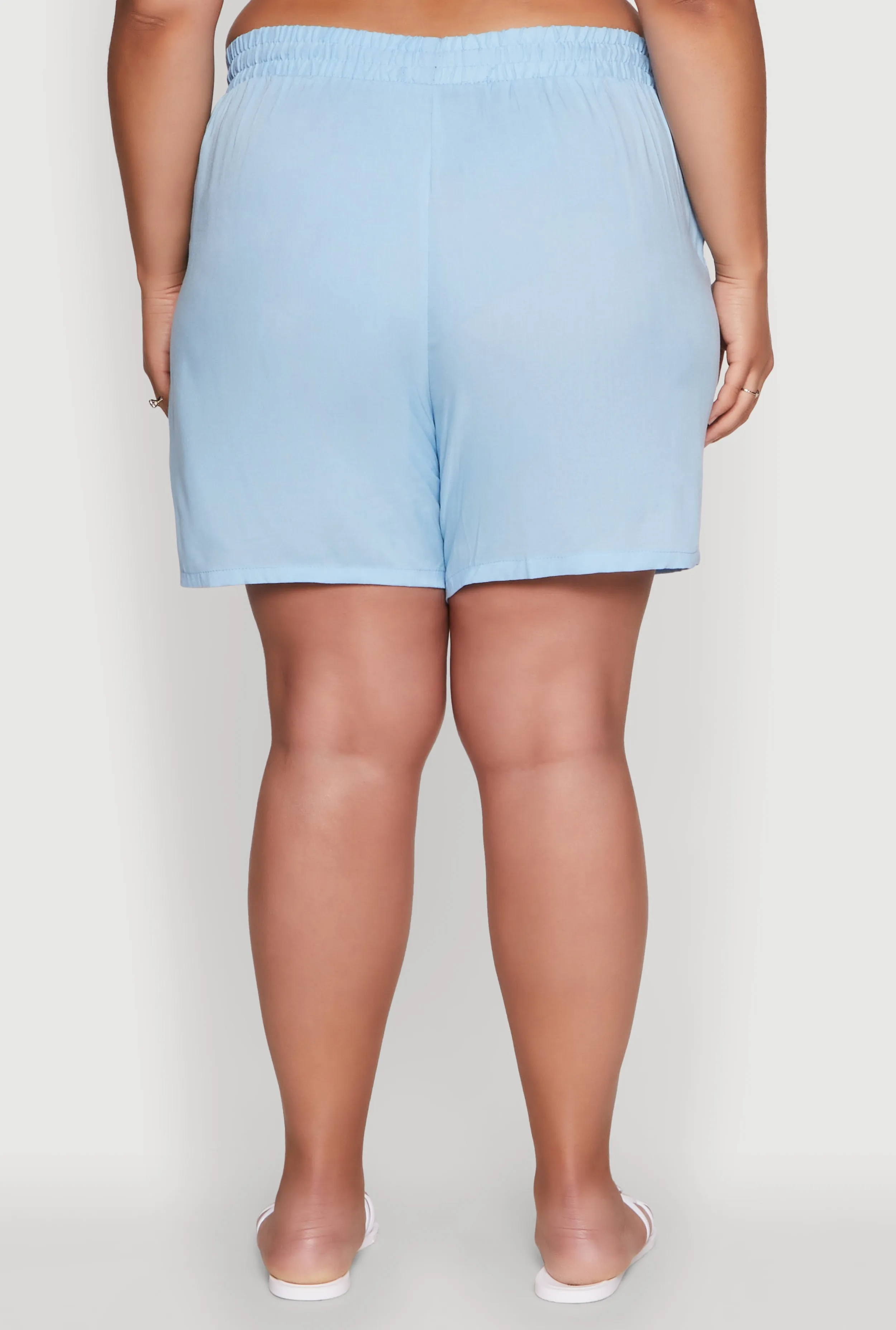 Plus Size High Waisted Shorts with Pockets and Drawstring sold by Rainbow product image thumbnail 5
