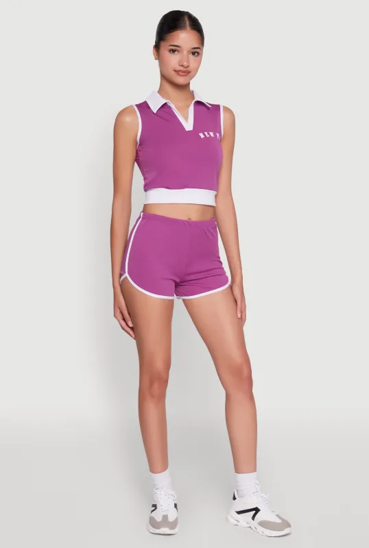 Trendy Contrast Trim Dolphin Shorts sold by Rainbow