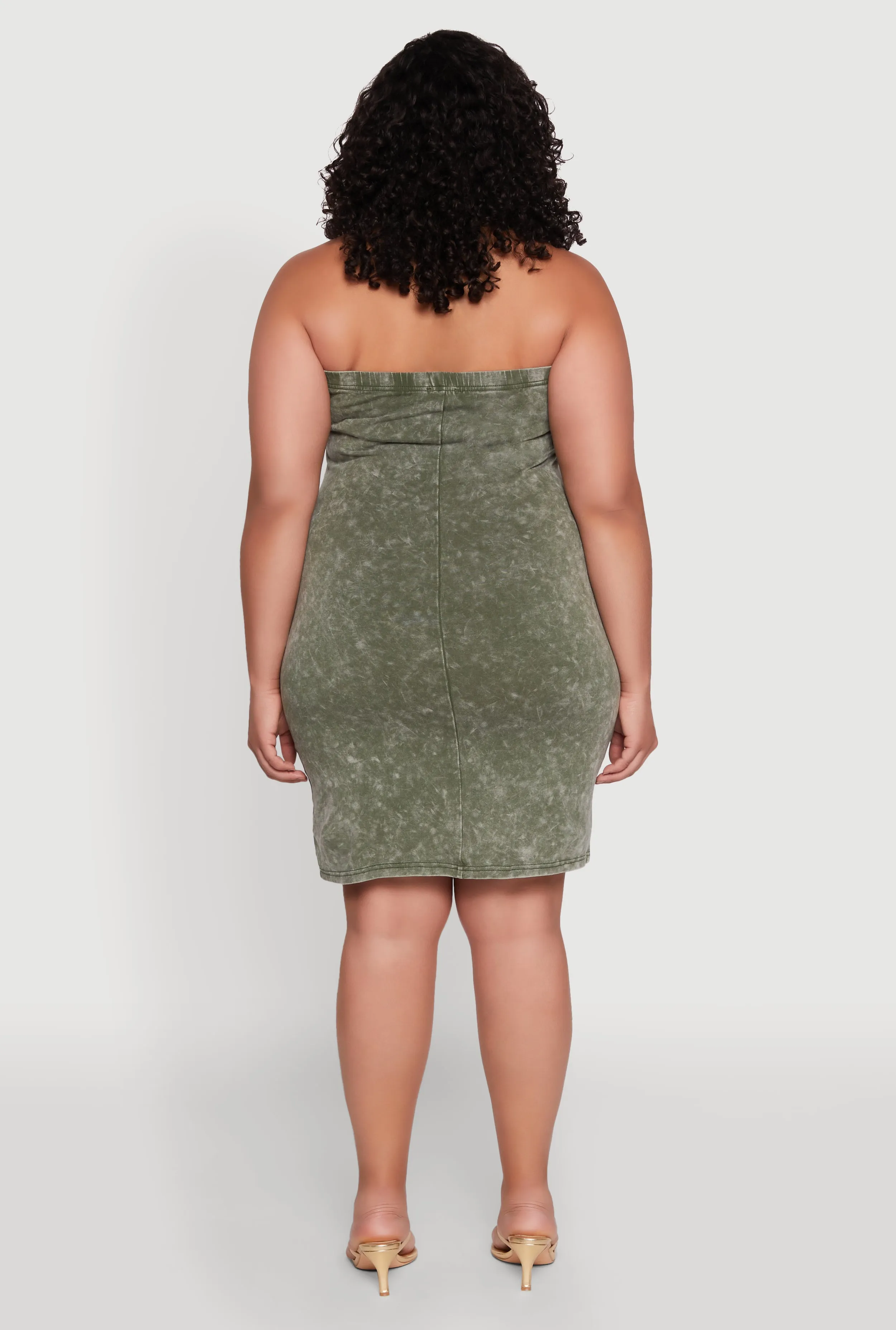 Plus Size Daisy Mineral Wash Mini Strapless Dress sold by Rainbow product image thumbnail 5