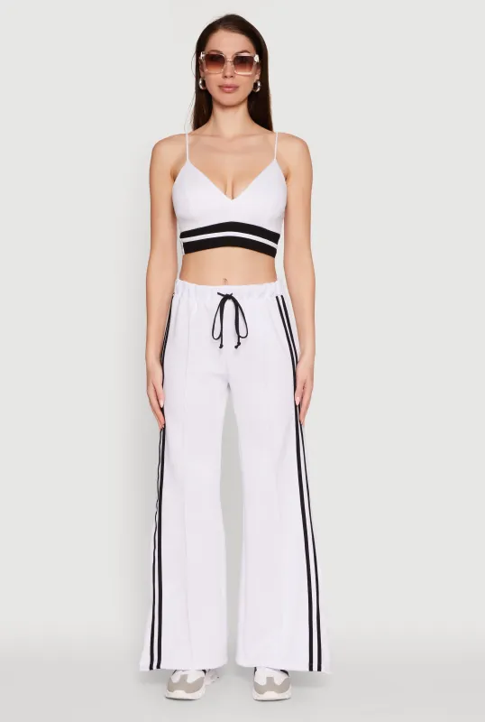 Trendy Scuba V Neck Bralette with Contrast Trim sold by Rainbow