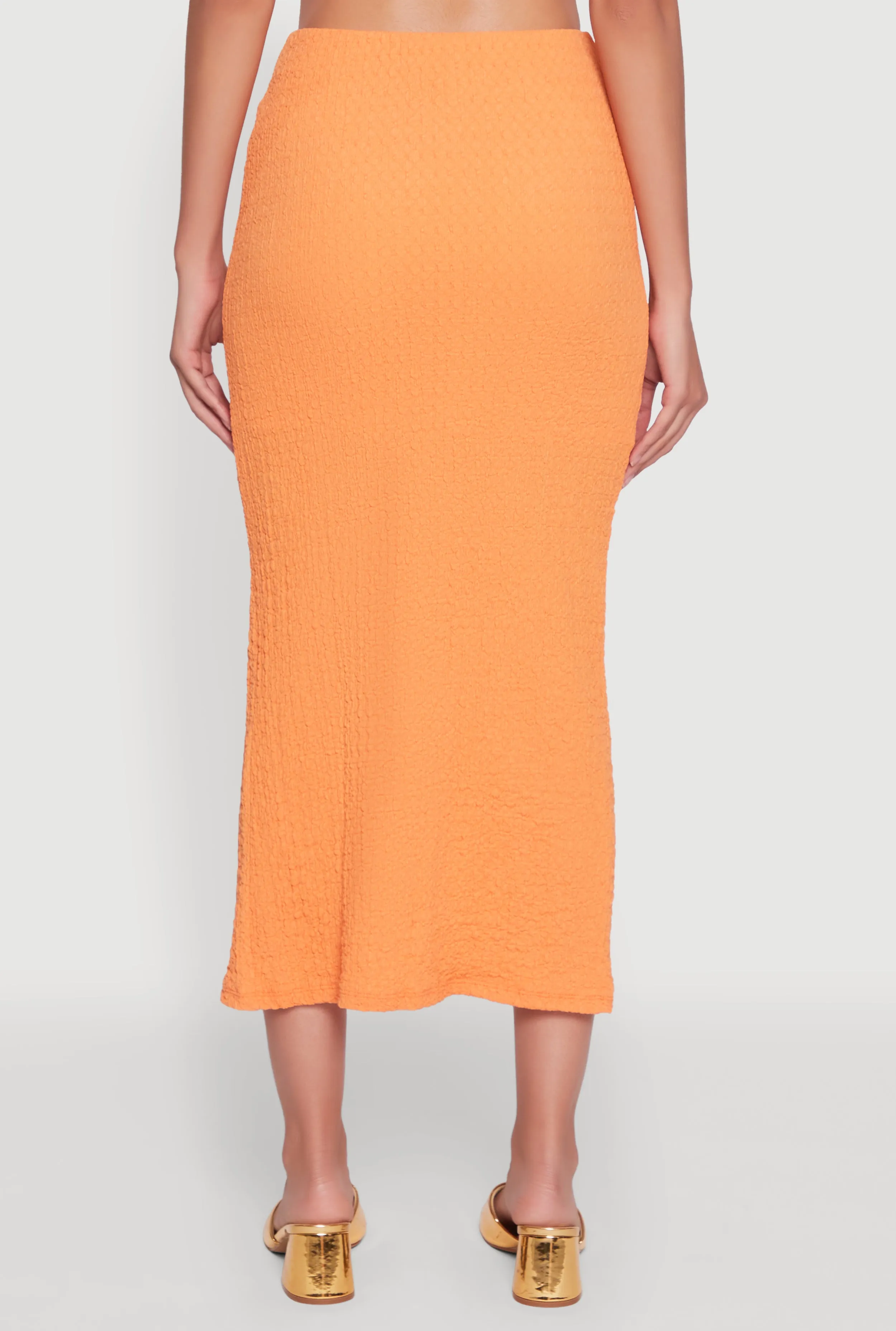 Iris Textured Knit Midi Skirt with Side Slit sold by Rainbow product image thumbnail 5