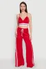Trendy Scuba V Neck Bralette with Contrast Trim sold by Rainbow