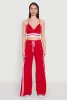 Trendy Scuba V Neck Bralette with Contrast Trim sold by Rainbow