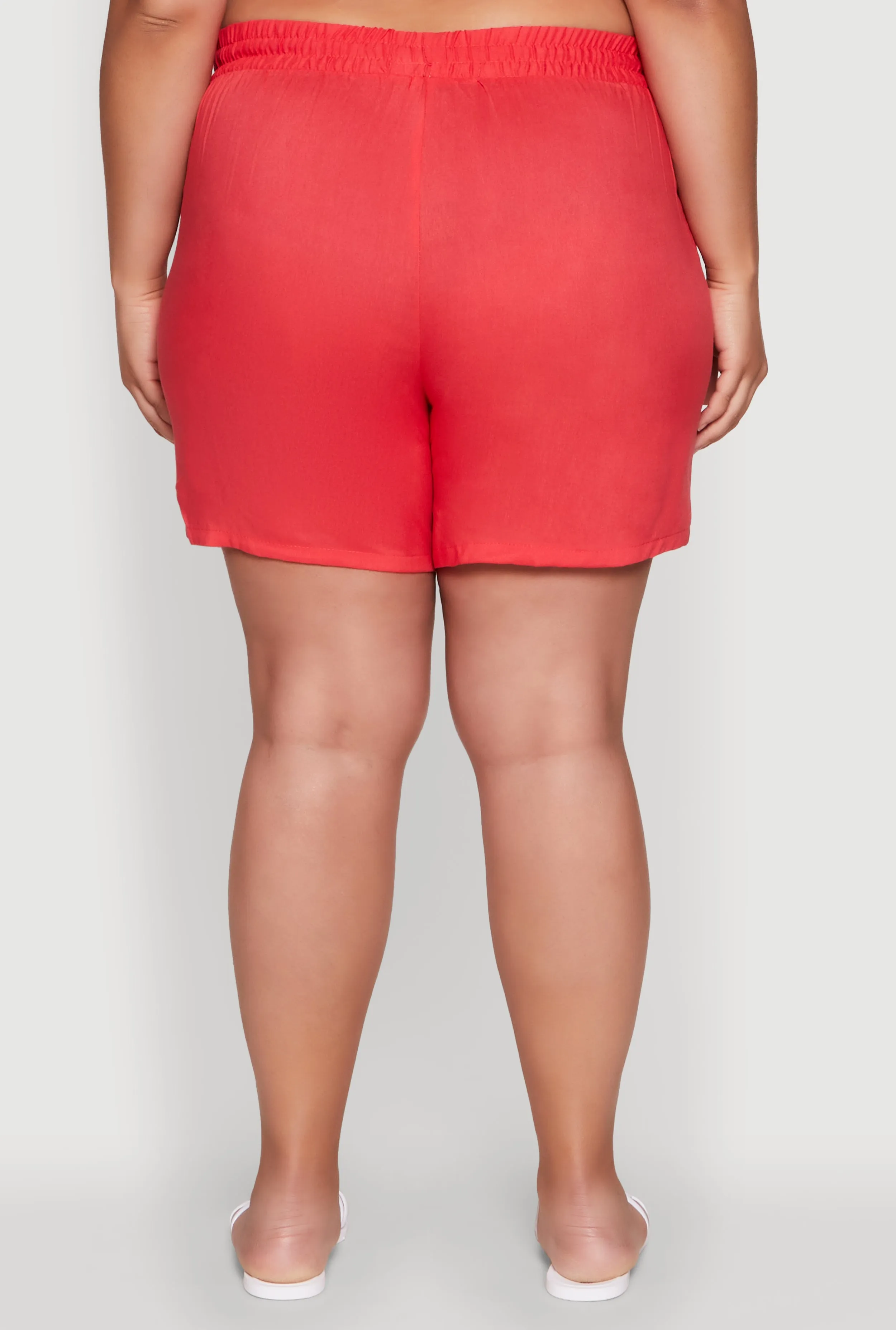 Plus Size High Waisted Shorts with Pockets and Drawstring sold by Rainbow product image thumbnail 5