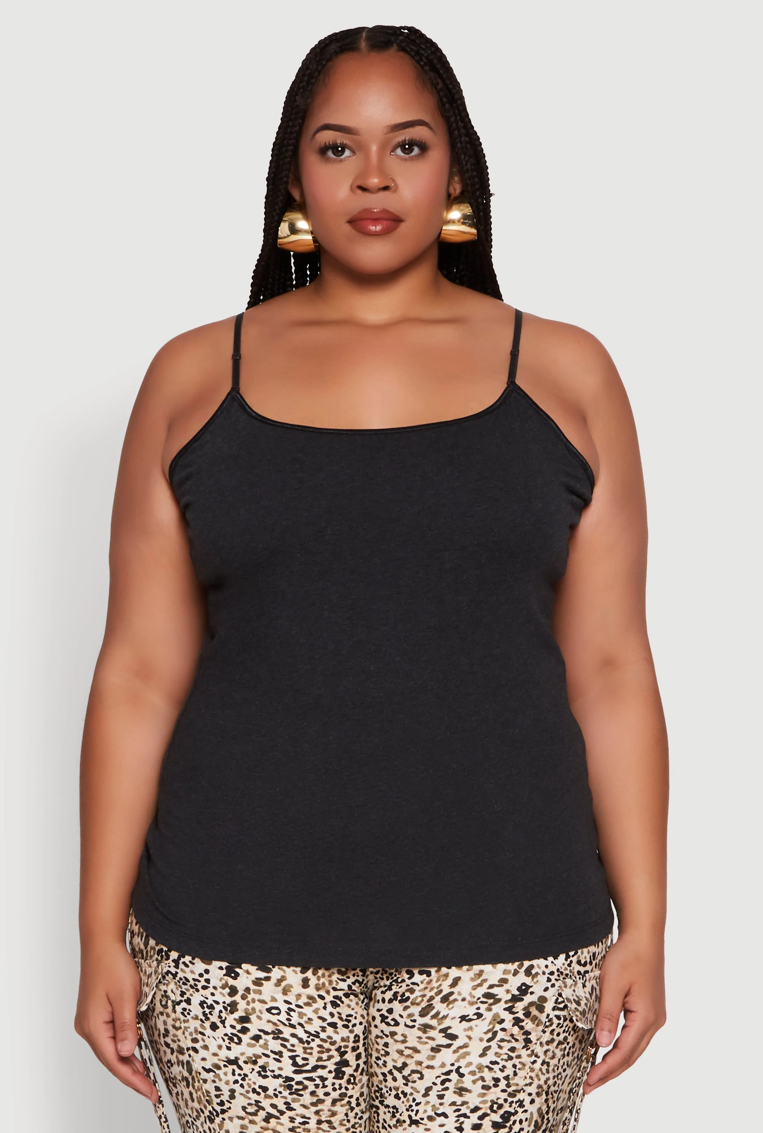 Plus Size Basic Shelf Bra Cami sold by Rainbow product image thumbnail 2