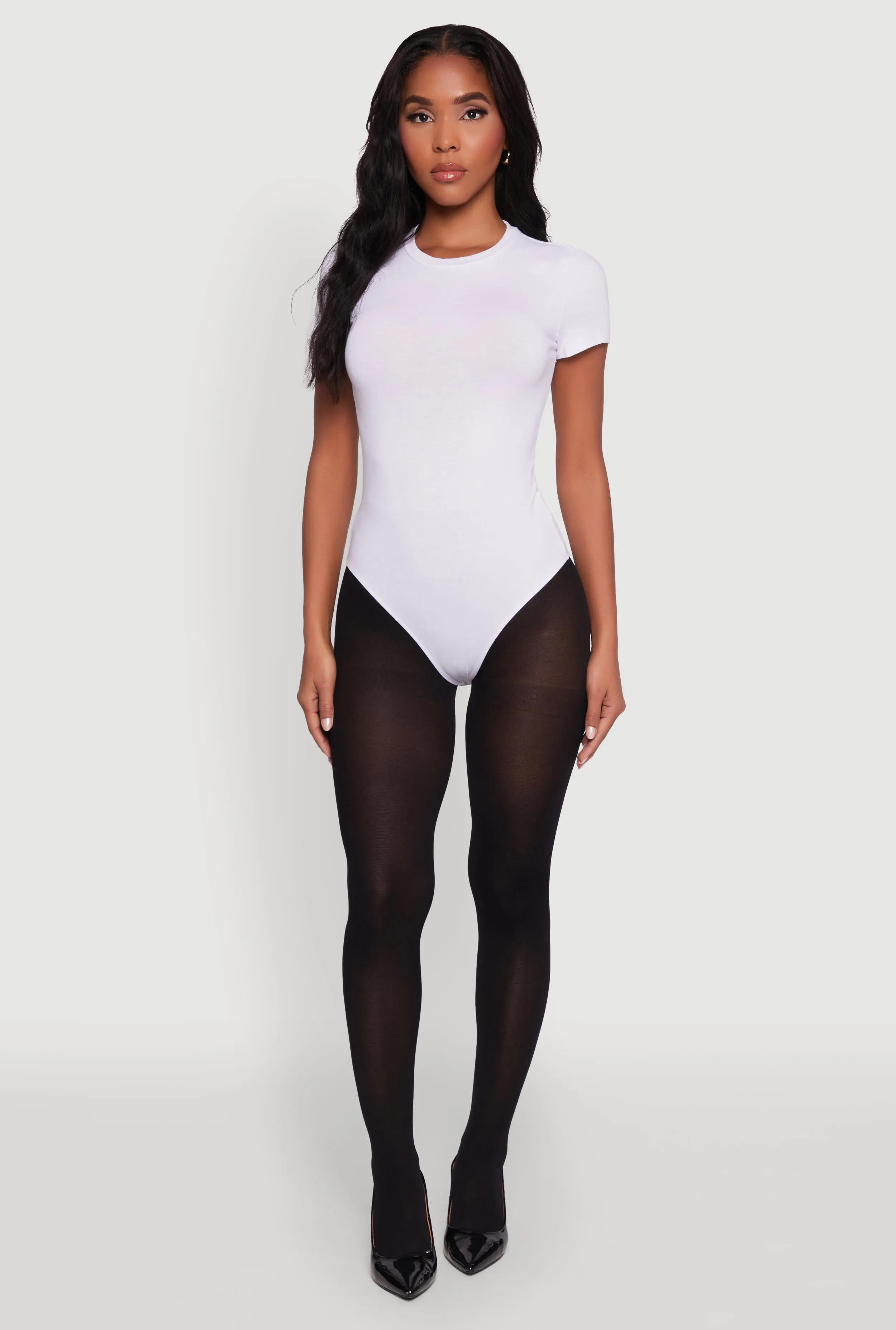 Crew Neck Short Sleeve Bodysuit sold by Rainbow