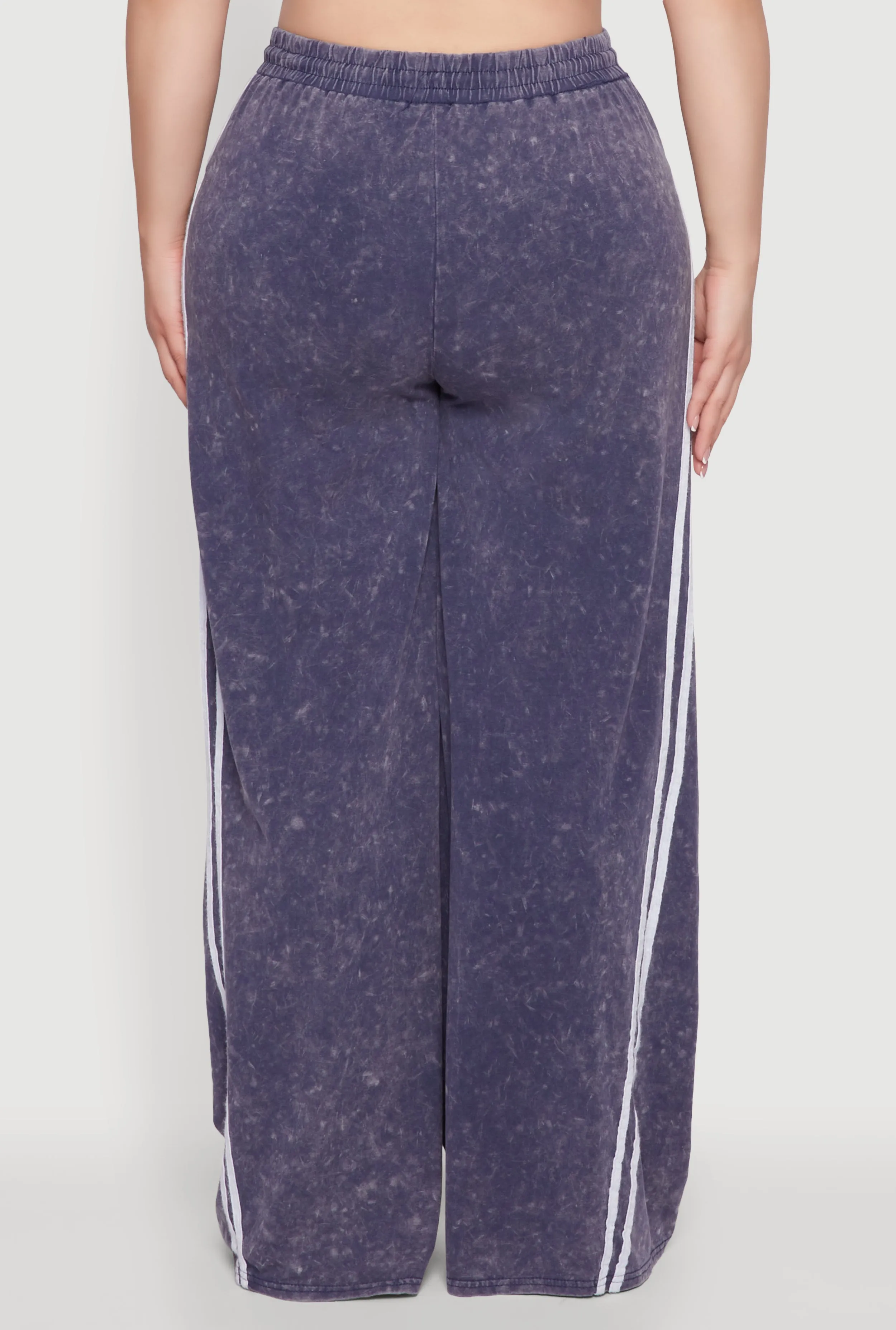 Plus Size Daisy High Waisted Wide Leg Casual Pants with Varsity Stripe sold by Rainbow product image thumbnail 5