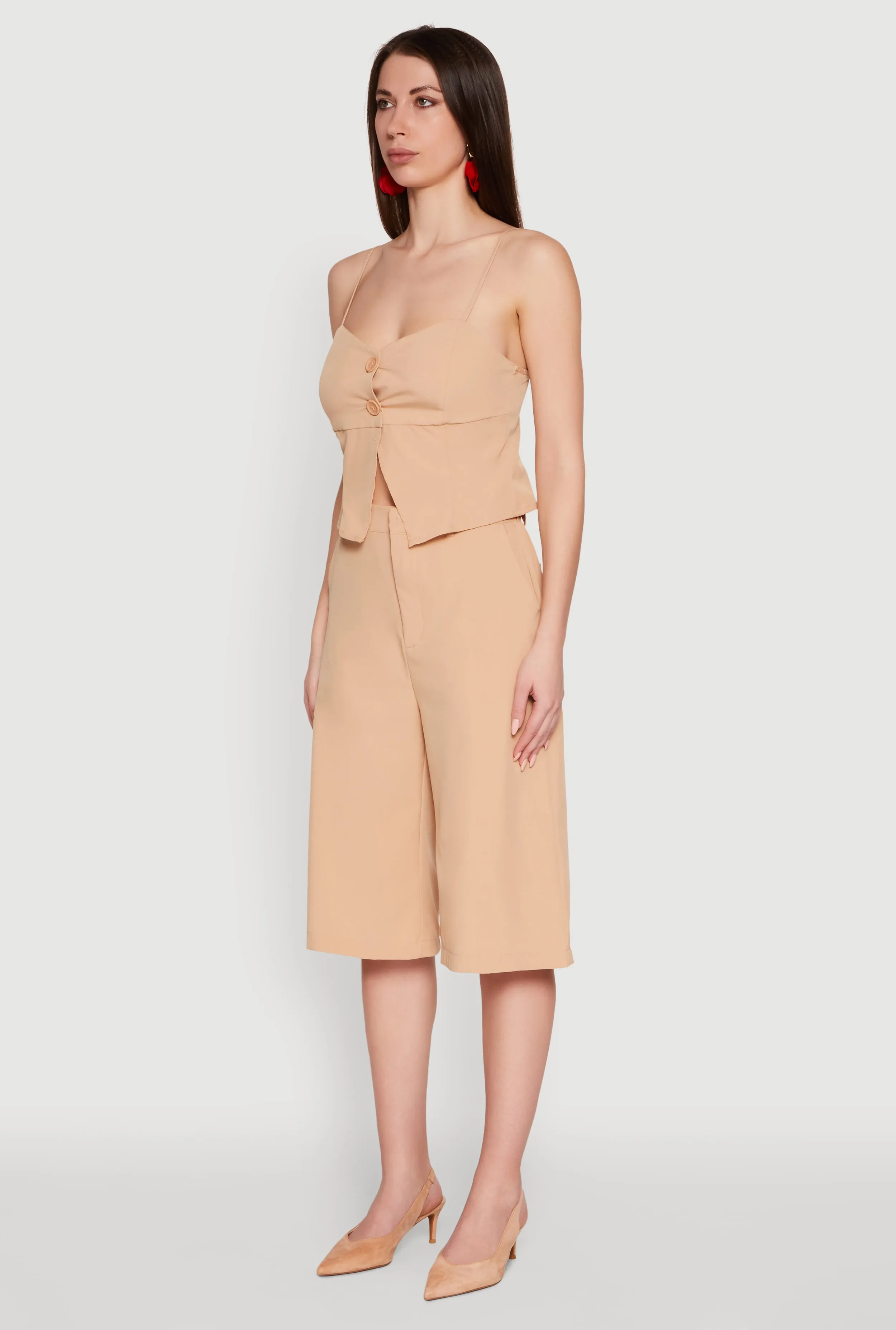 Chic Cami with Sweetheart Neckline and Button Details sold by Rainbow product image thumbnail 5