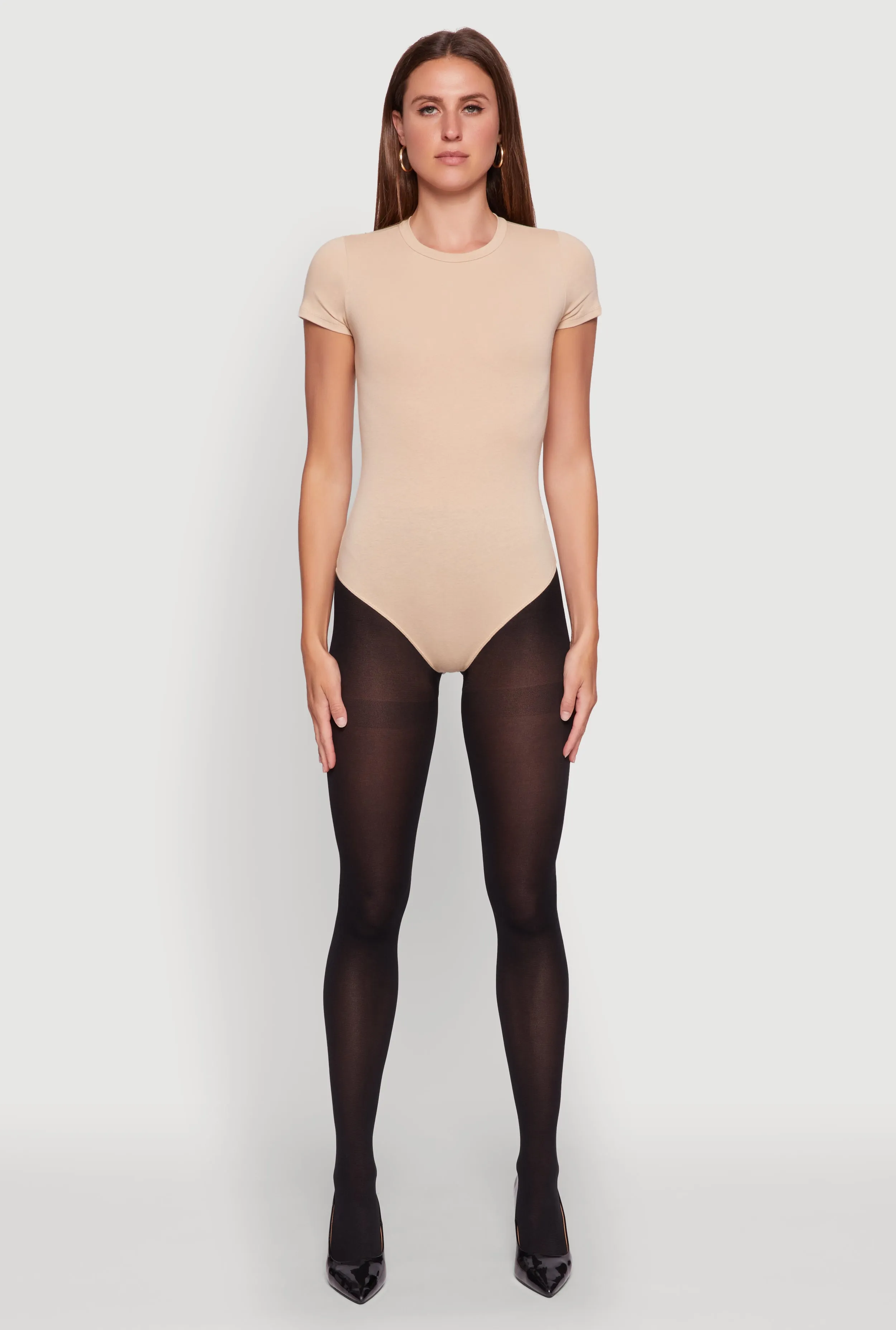 Crew Neck Short Sleeve Bodysuit sold by Rainbow product image thumbnail 3