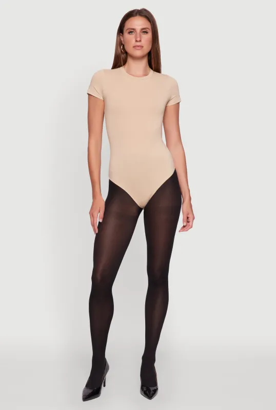 Crew Neck Short Sleeve Bodysuit sold by Rainbow