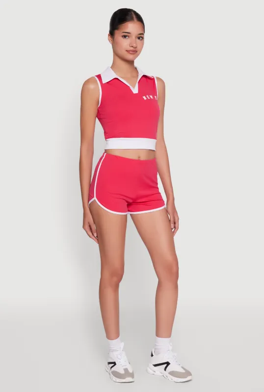 Trendy Contrast Trim Dolphin Shorts sold by Rainbow