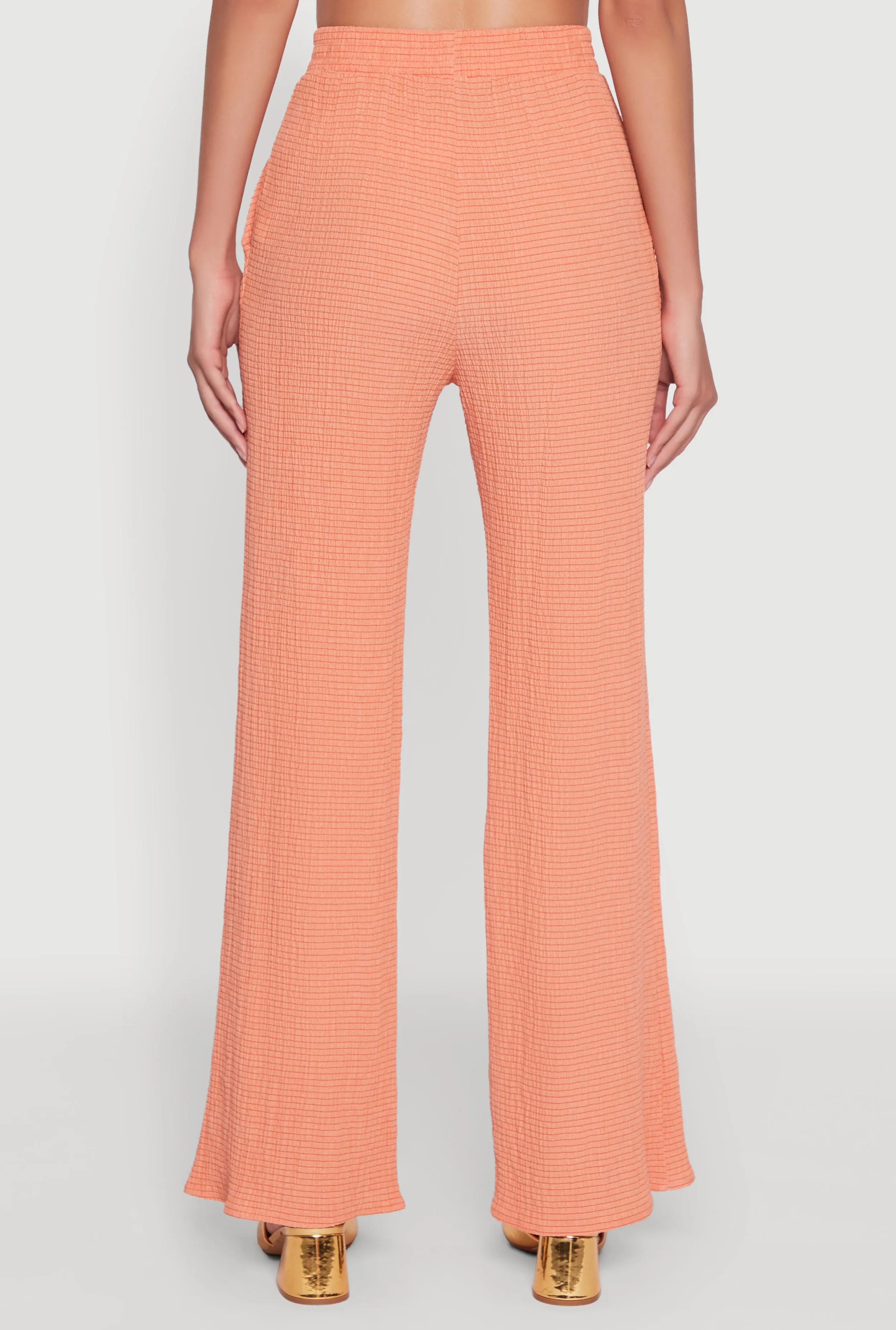 Stylish High Waisted Textured Knit Casual Pants sold by Rainbow product image thumbnail 5