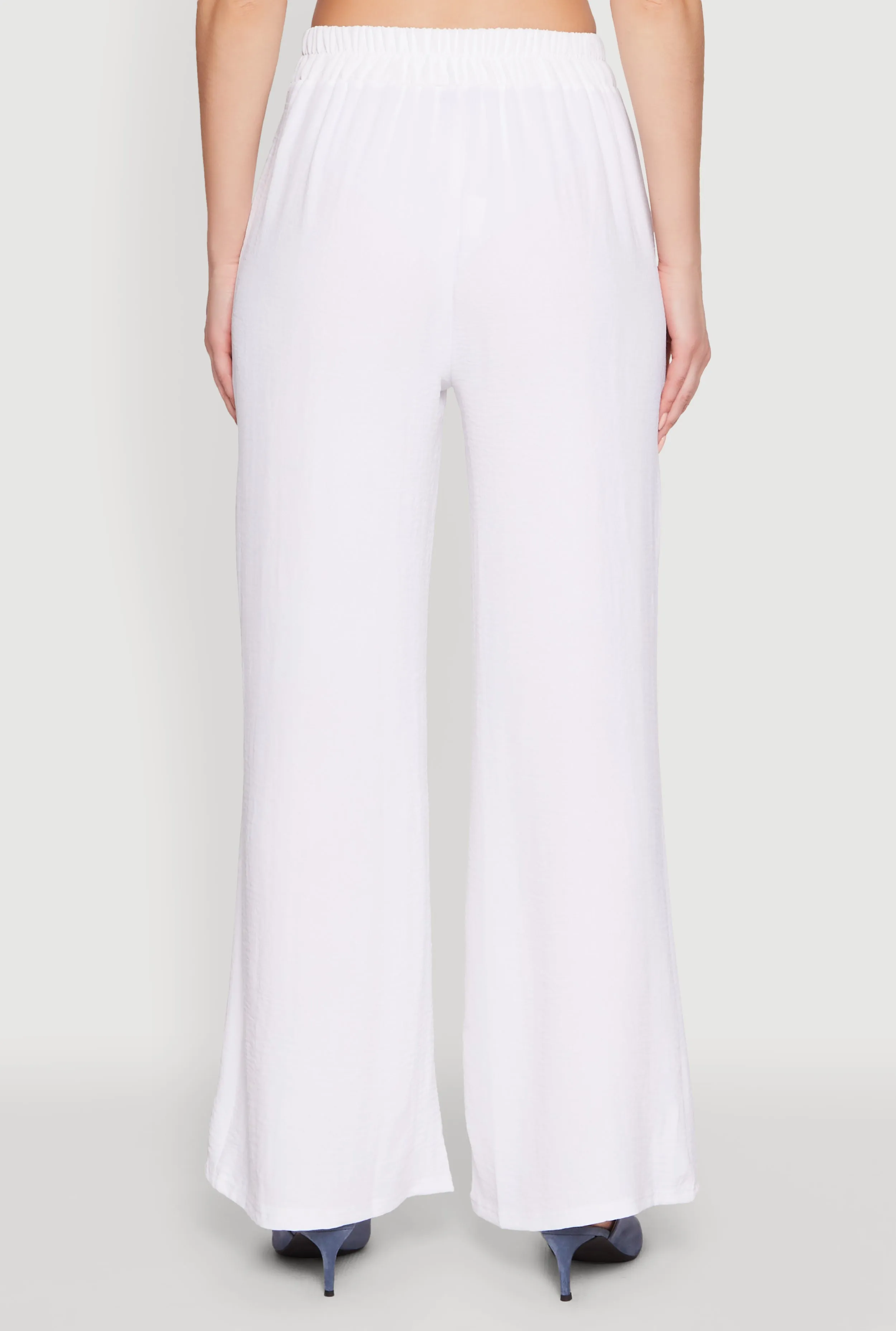 Trendy Pleated Detail Crepe Knit Palazzo Pants sold by Rainbow product image thumbnail 5
