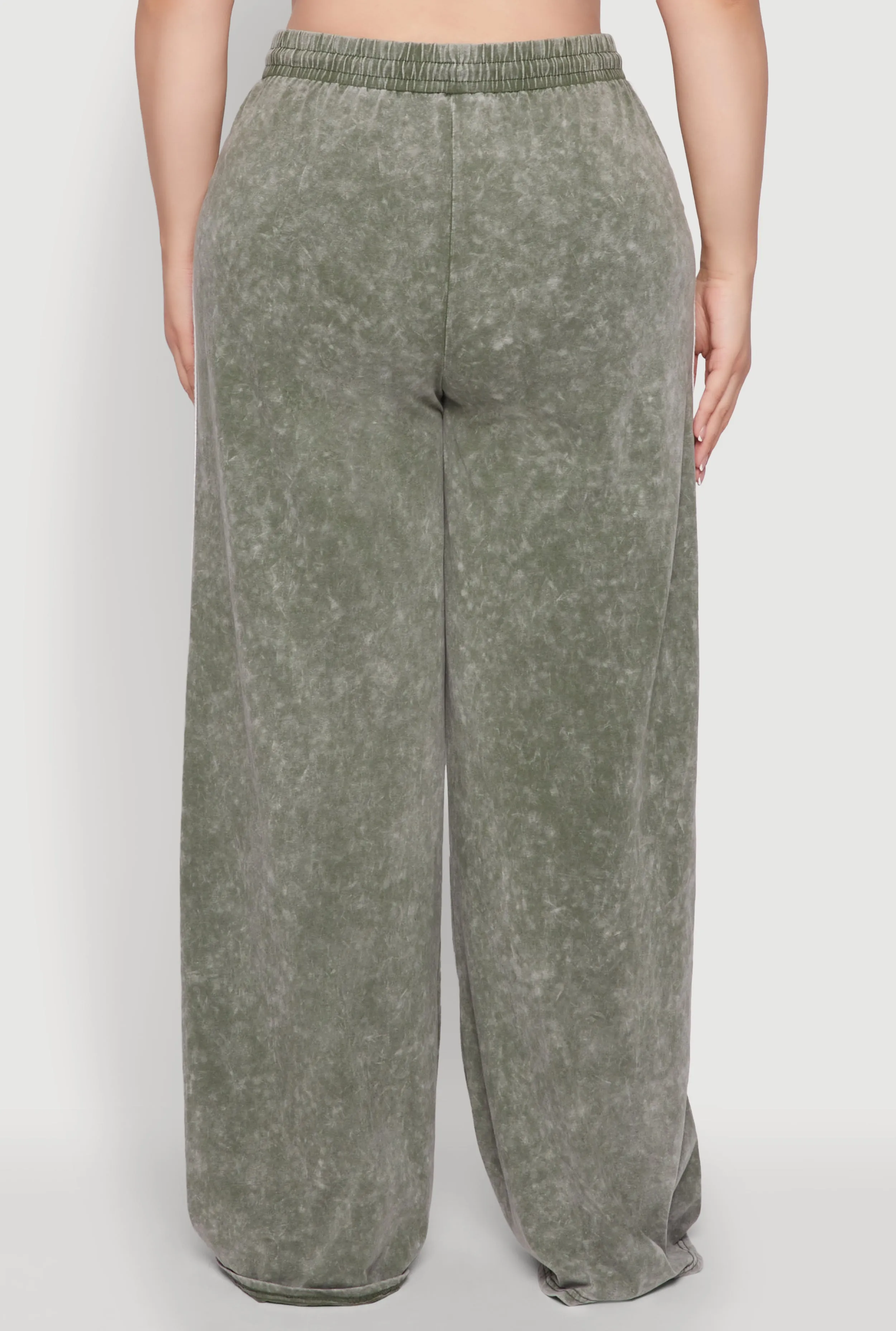 Plus Size Daisy High Waisted Wide Leg Casual Pants with Varsity Stripe sold by Rainbow product image thumbnail 5