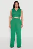 Plus Size Daisy High Waisted Wide Leg Palazzo Pants sold by Rainbow