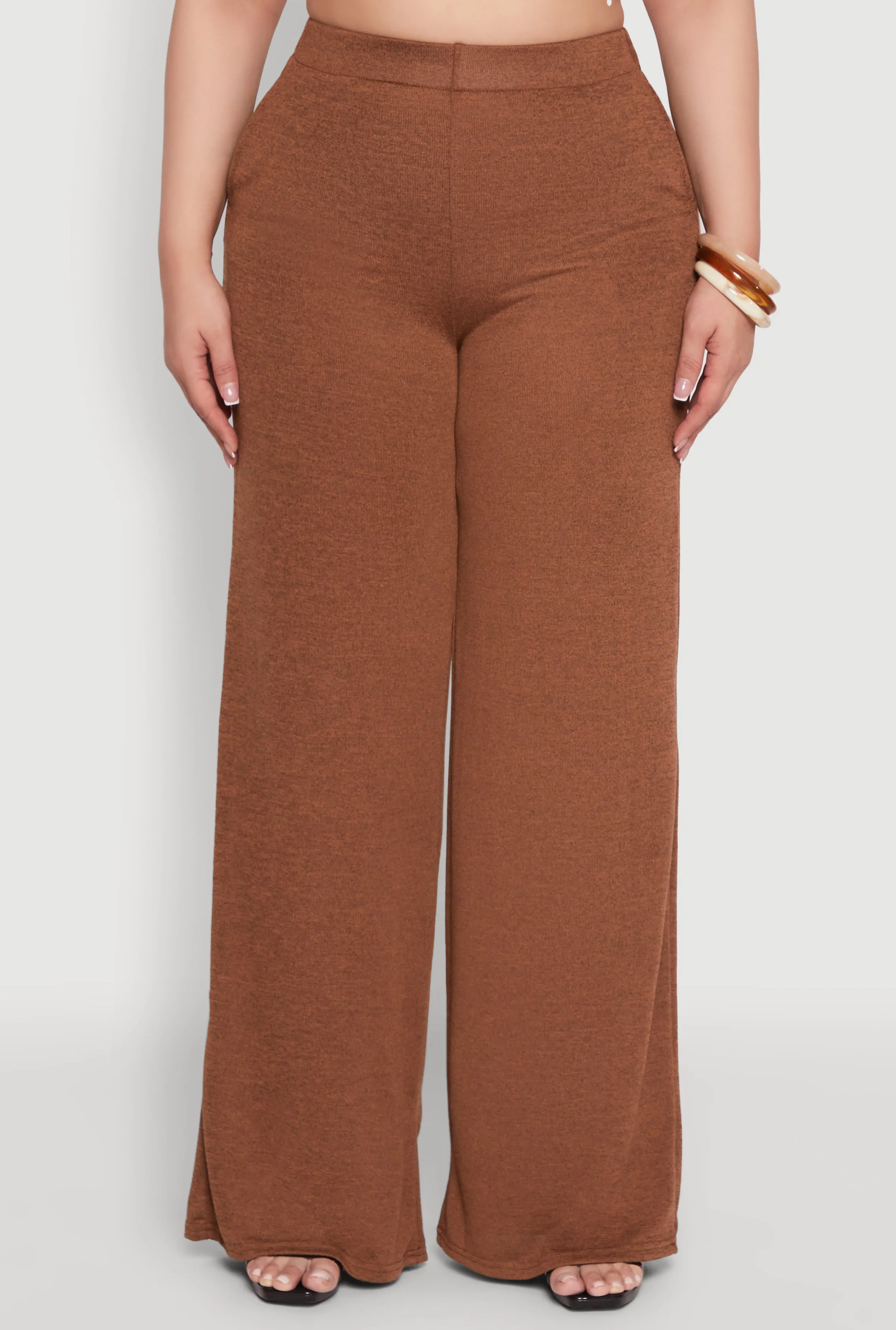 Plus Size Daisy High Waisted Wide Leg Palazzo Pants sold by Rainbow product image thumbnail 3
