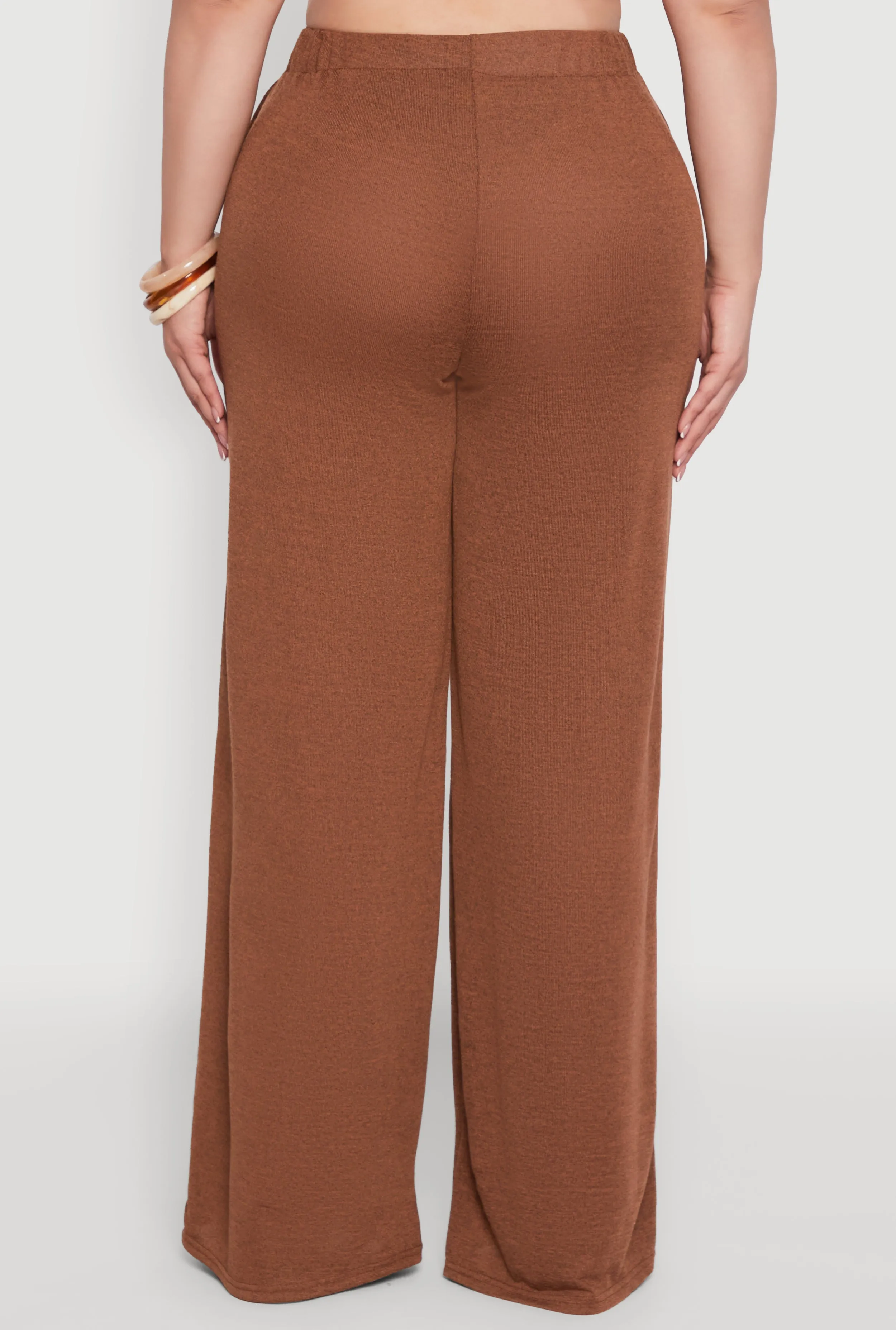 Plus Size Daisy High Waisted Wide Leg Palazzo Pants sold by Rainbow product image thumbnail 5