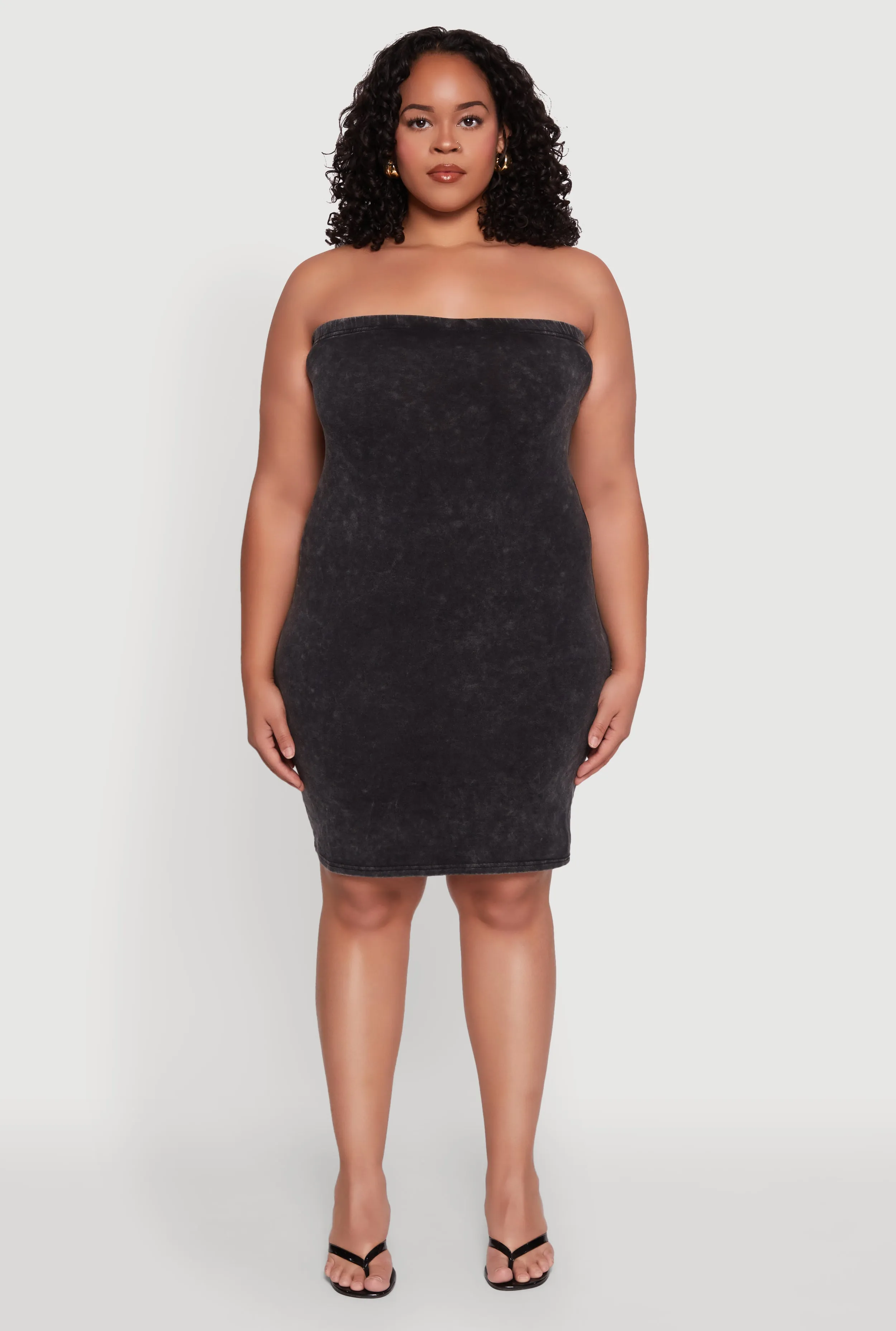 Plus Size Daisy Mineral Wash Mini Strapless Dress sold by Rainbow product image thumbnail 2