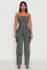 Daisy Mineral Wash Denim Jumpsuit with Cargo Pockets sold by Rainbow