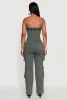 Daisy Mineral Wash Denim Jumpsuit with Cargo Pockets sold by Rainbow