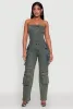 Daisy Mineral Wash Denim Jumpsuit with Cargo Pockets sold by Rainbow