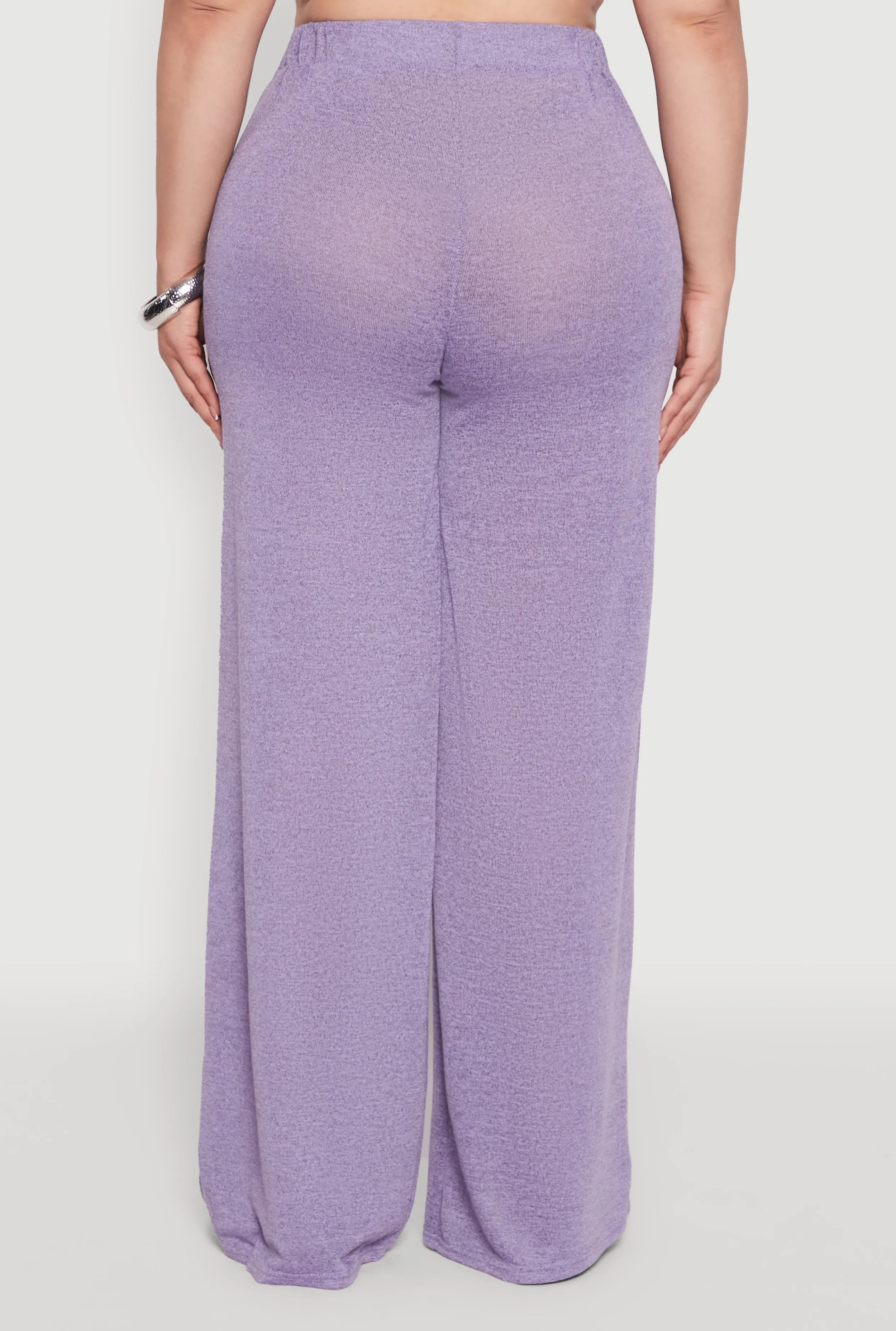 Plus Size Daisy High Waisted Wide Leg Palazzo Pants sold by Rainbow product image thumbnail 5