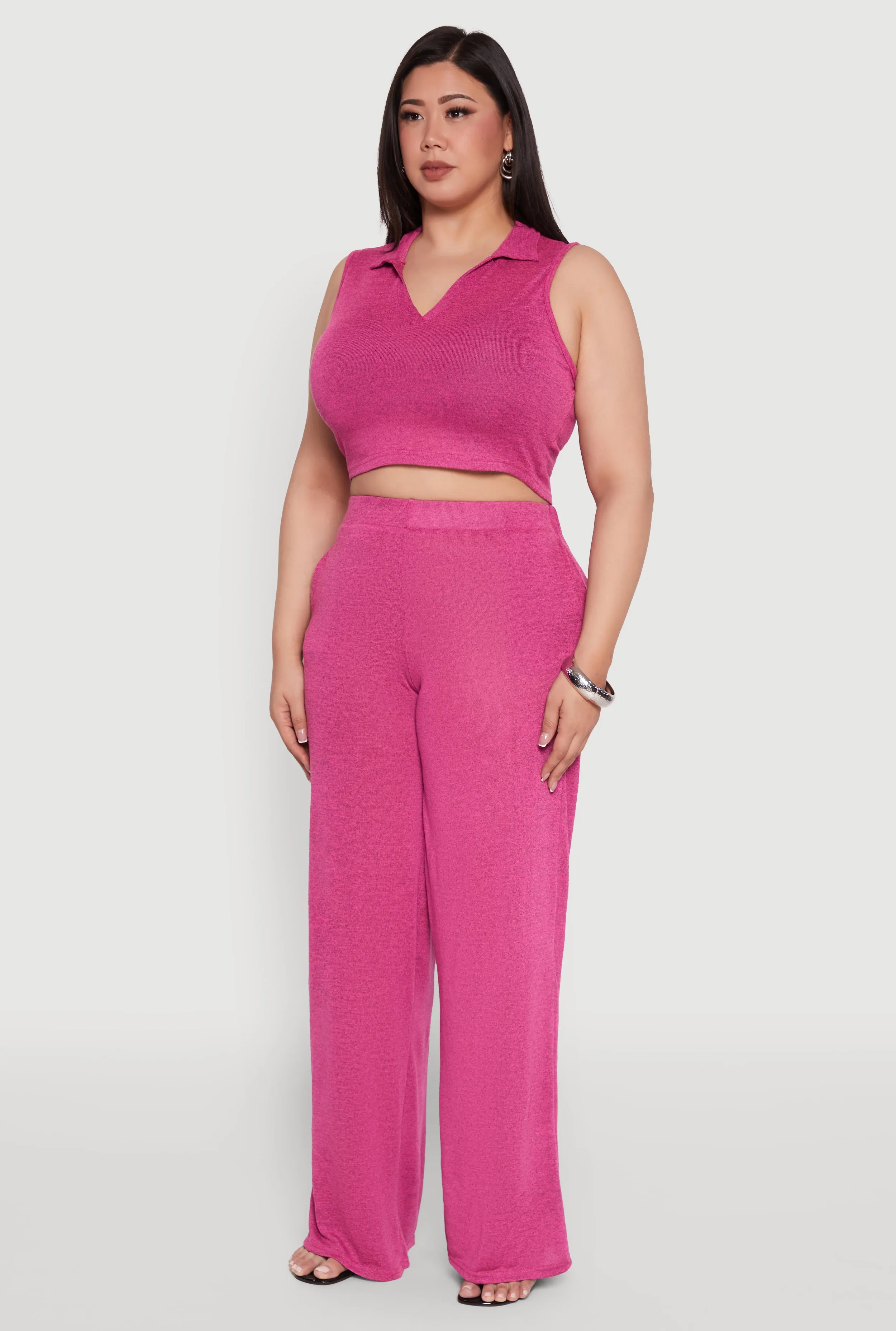 Plus Size Daisy Sleeveless Cropped Polo Top sold by Rainbow product image thumbnail 5