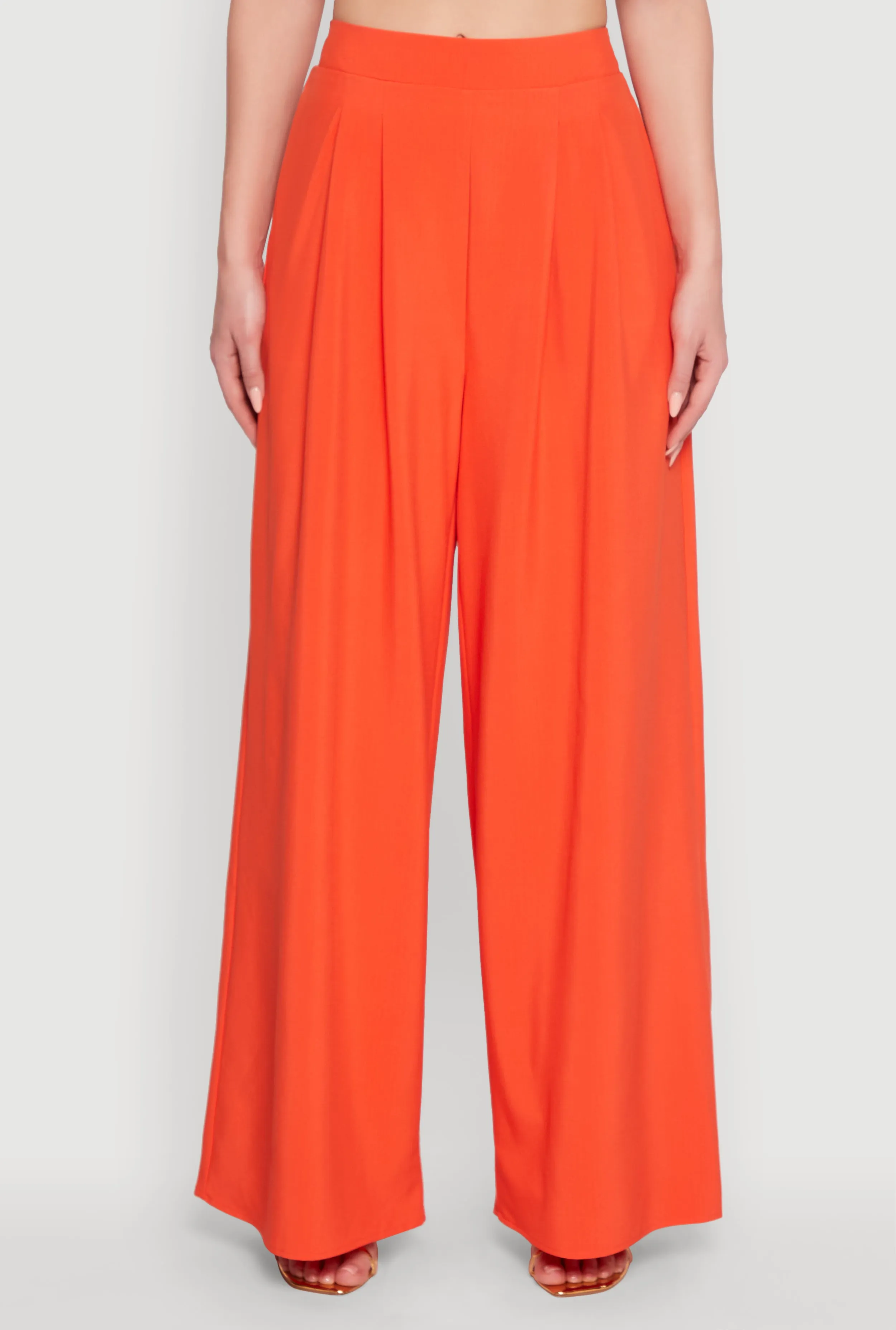 Trendy High Waisted Wide Leg Dress Pants with Pleats sold by Rainbow product image thumbnail 3