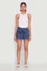 WAX Denim Paper Bag Waist Cuffed Shorts sold by Rainbow