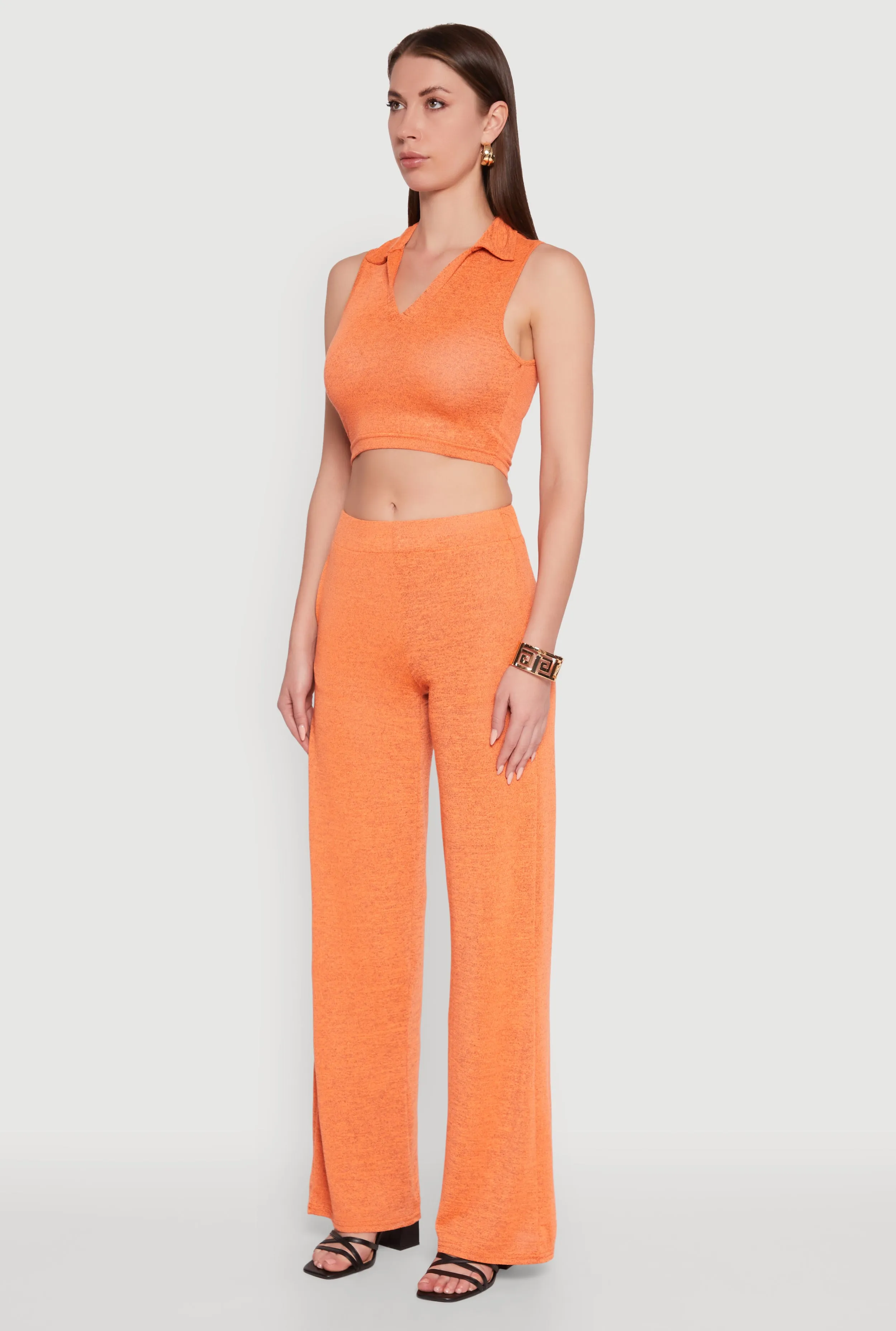 Daisy Sleeveless Collared Crop Top sold by Rainbow product image thumbnail 5