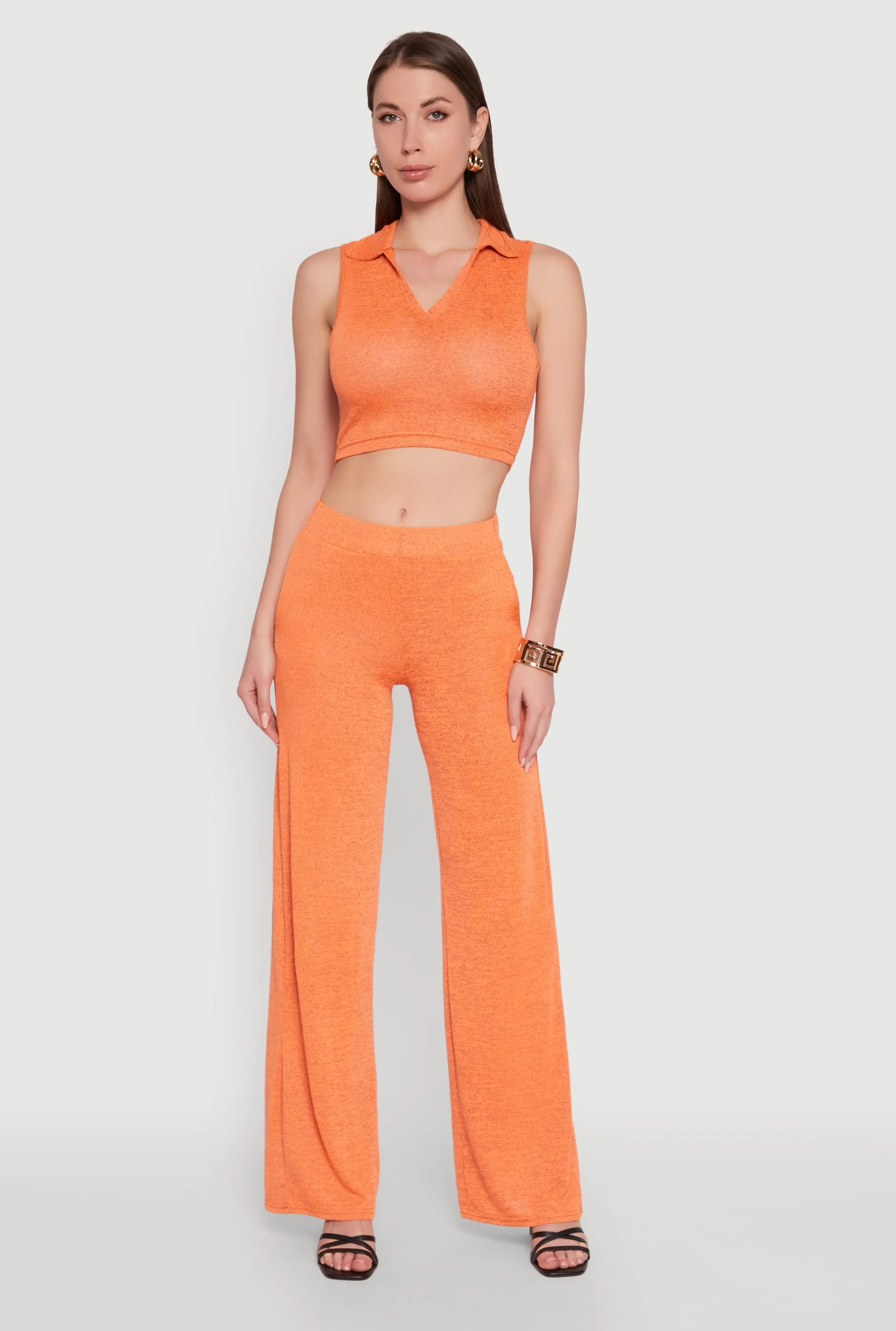 Daisy Sleeveless Collared Crop Top sold by Rainbow product image thumbnail 3