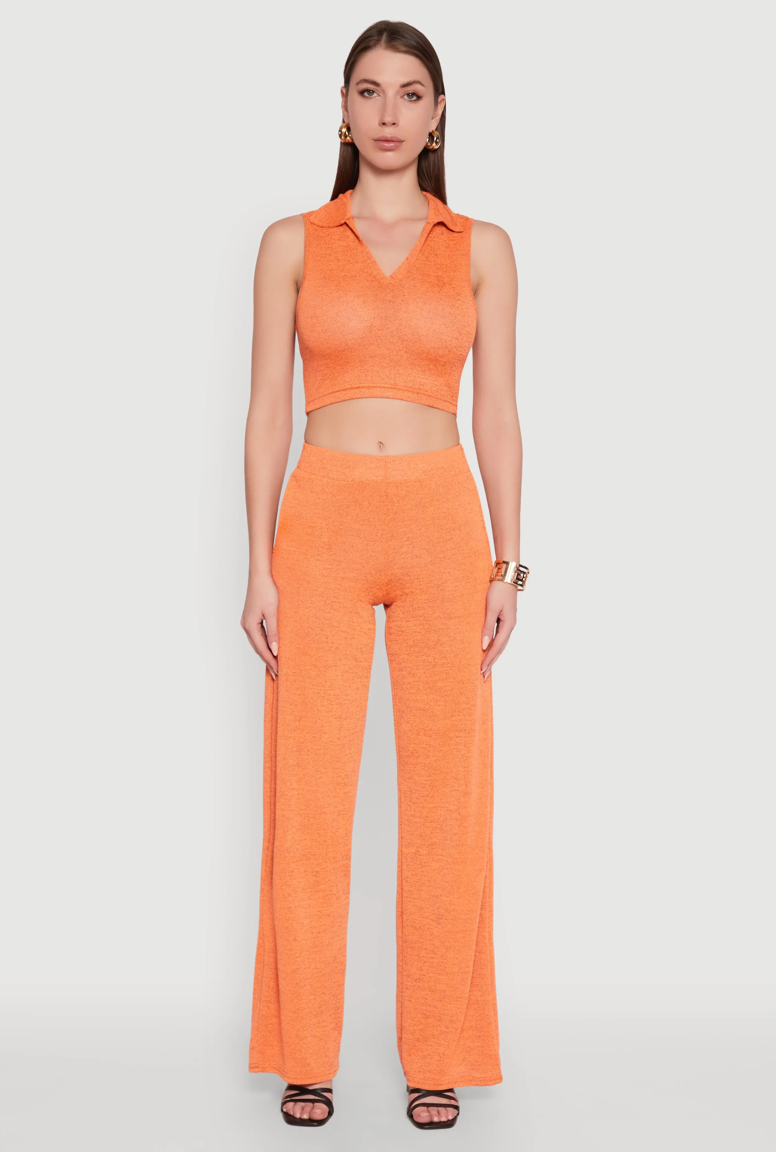 Daisy Sleeveless Collared Crop Top sold by Rainbow product image thumbnail 2