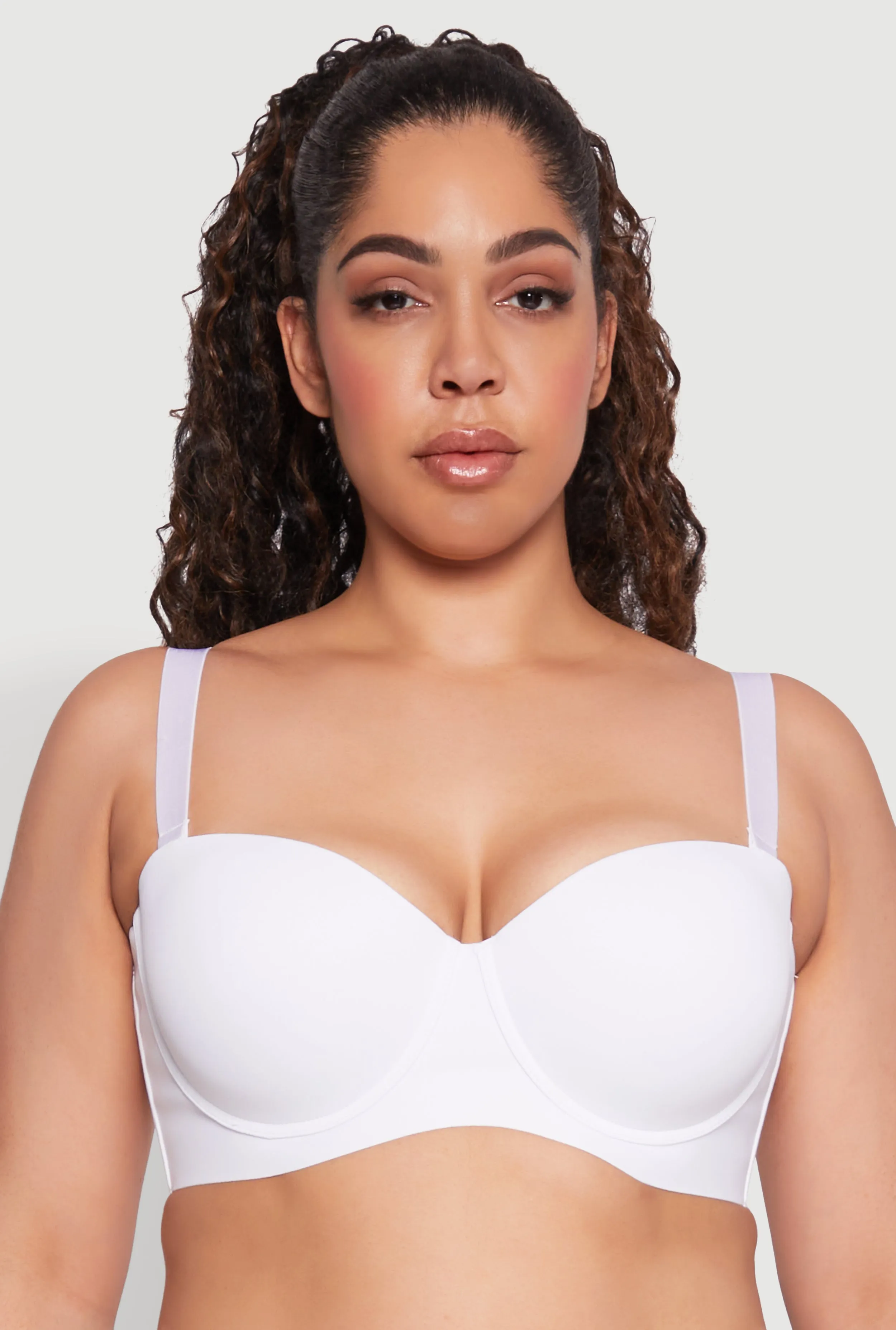 Plus Size Solid Balconette Bra | Converts to Strapless sold by Rainbow