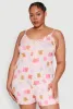 Plus Size Gummy Bear Print Pajama Romper sold by Rainbow