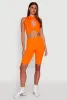 Chic Rib Knit Mock Neck Twist Front Crop Top sold by Rainbow
