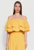 Tiered Off Shoulder Crop Top with Short Sleeves sold by Rainbow