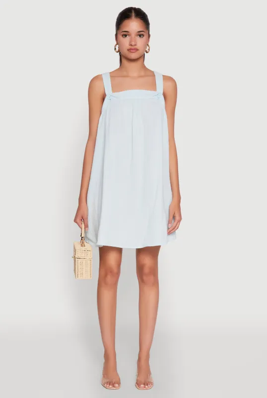 Chic Gauze Knit Ruched Shift Dress sold by Rainbow