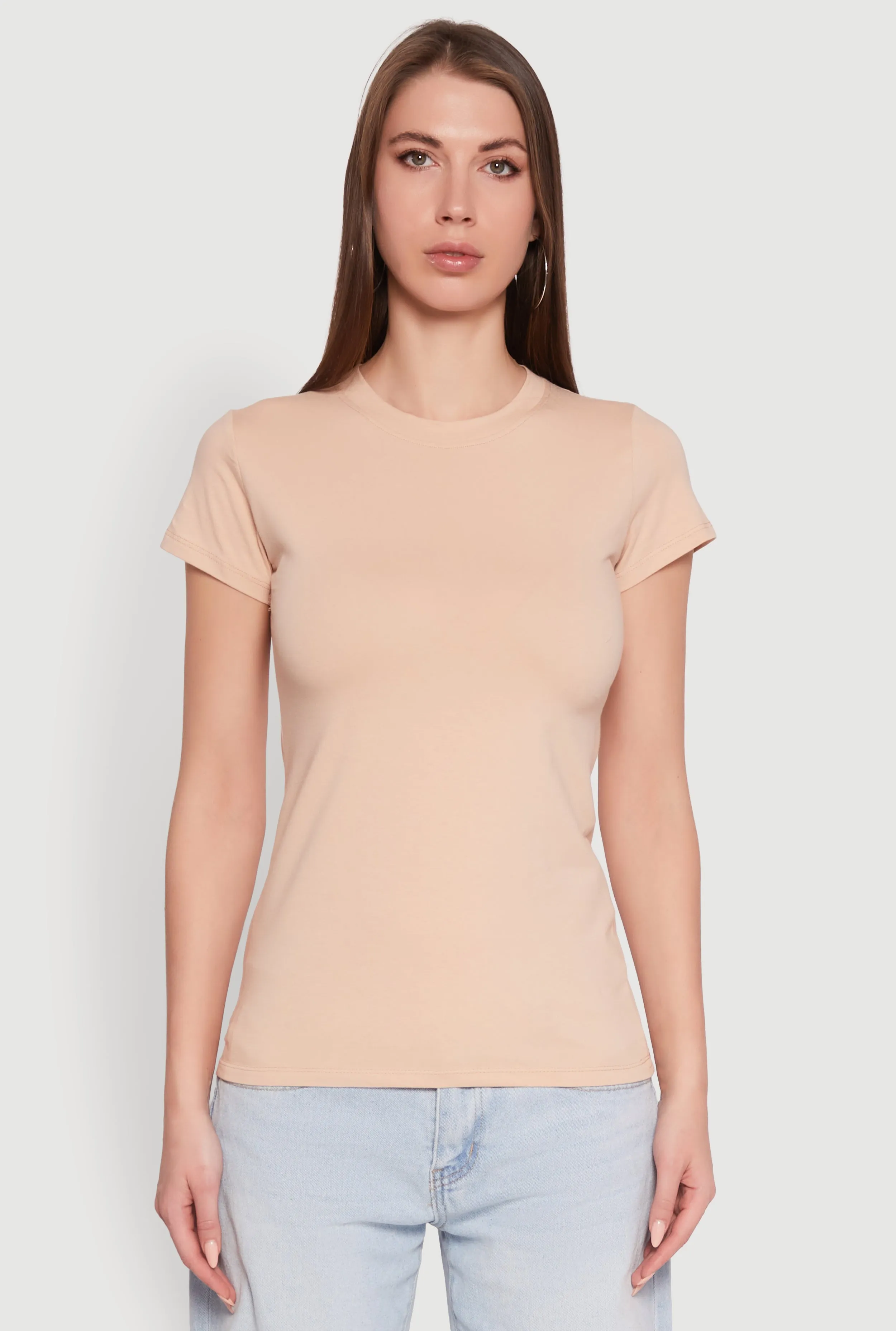 High Neck Short Sleeve Tee sold by Rainbow product image thumbnail 2