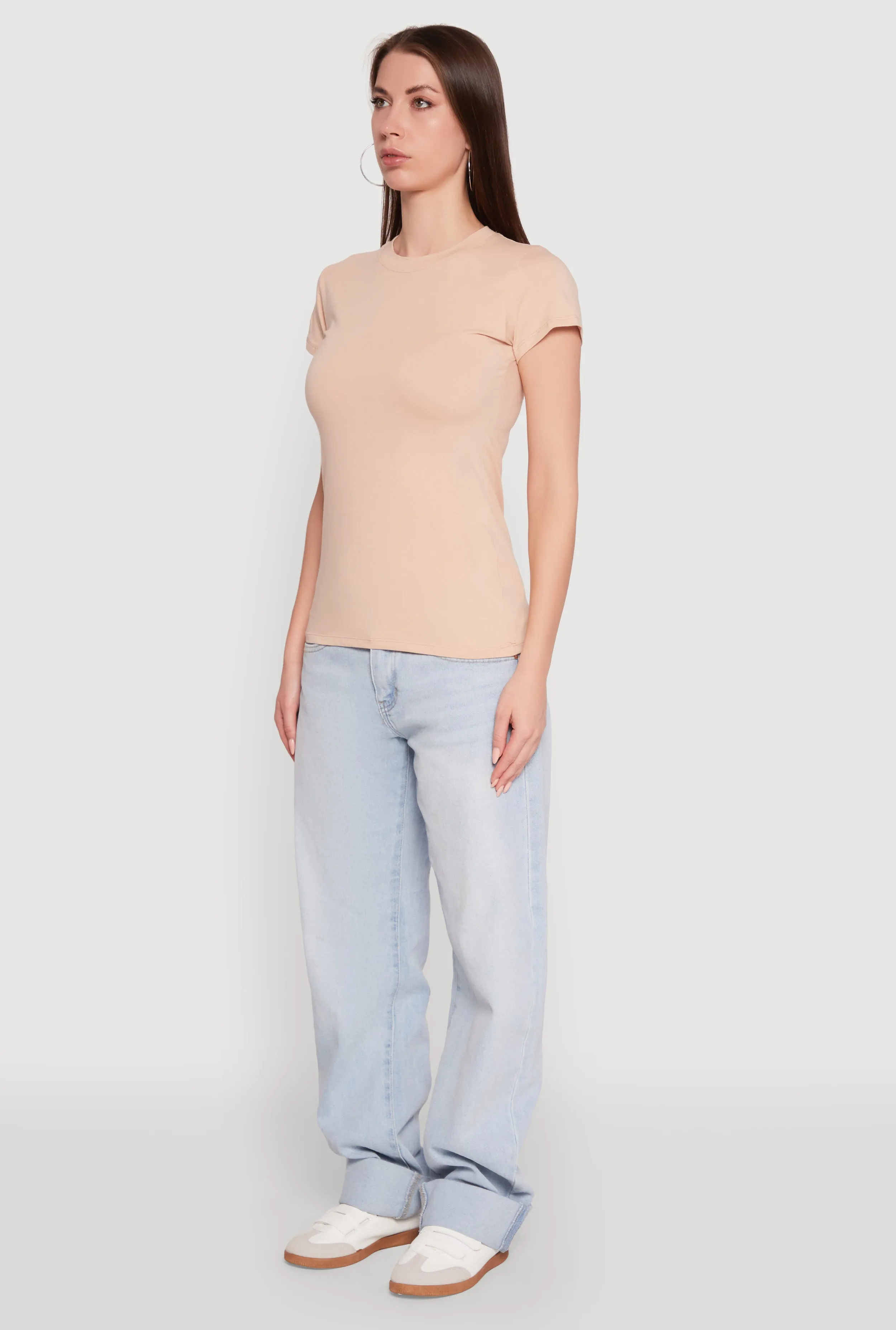 High Neck Short Sleeve Tee sold by Rainbow product image thumbnail 5