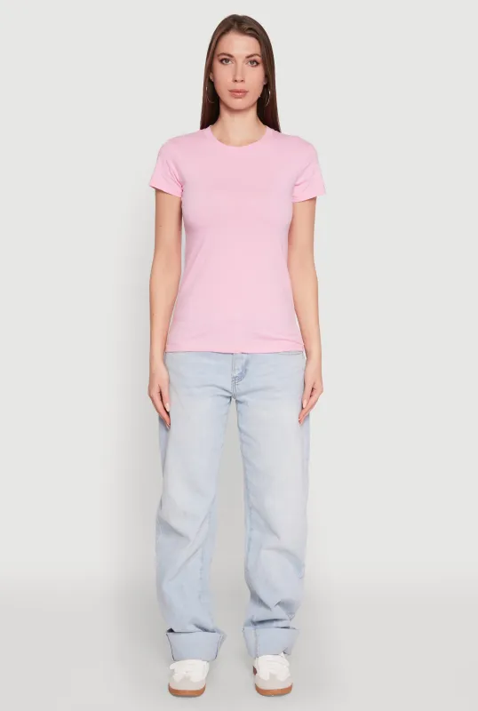 High Neck Short Sleeve Tee sold by Rainbow