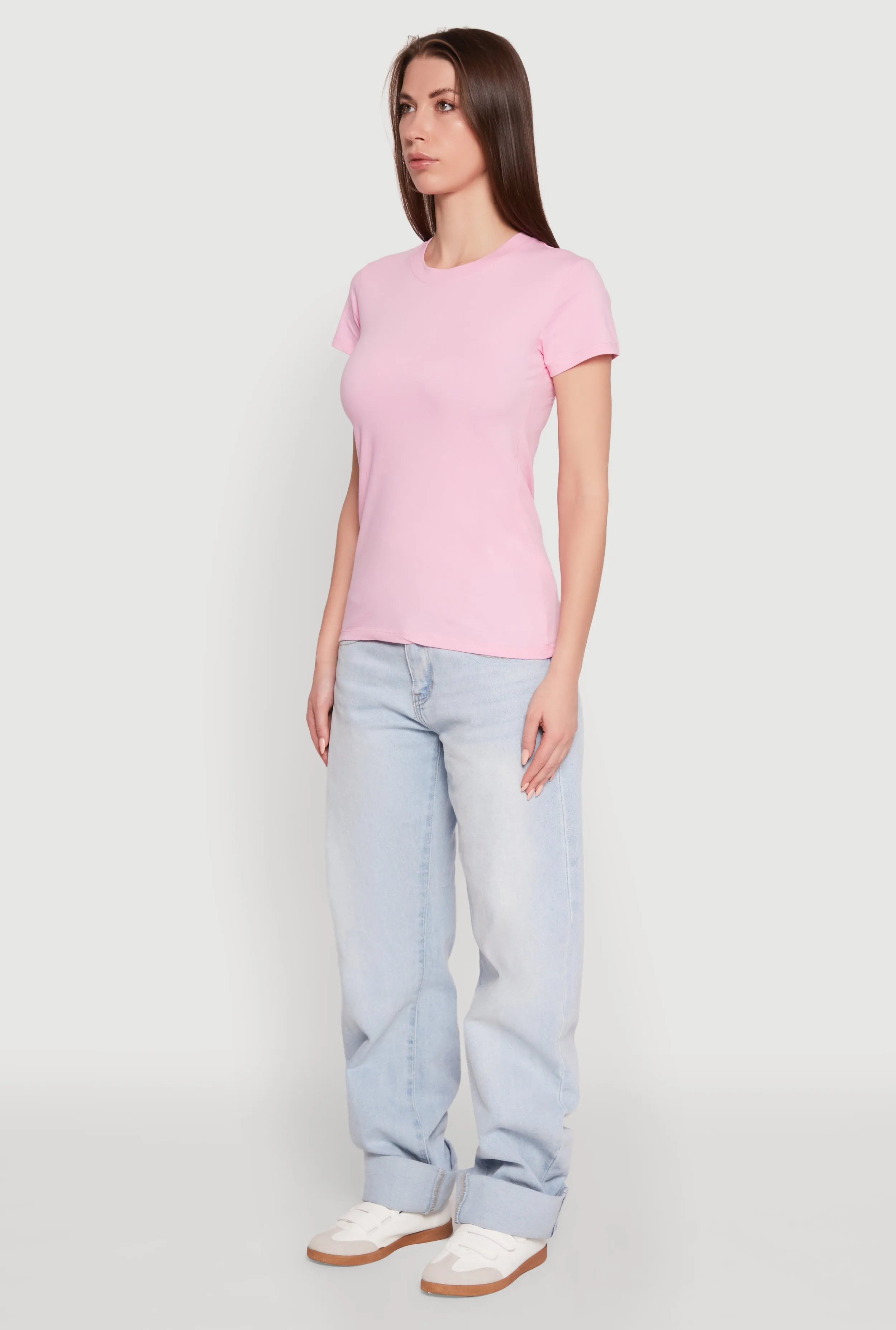 High Neck Short Sleeve Tee sold by Rainbow product image thumbnail 5