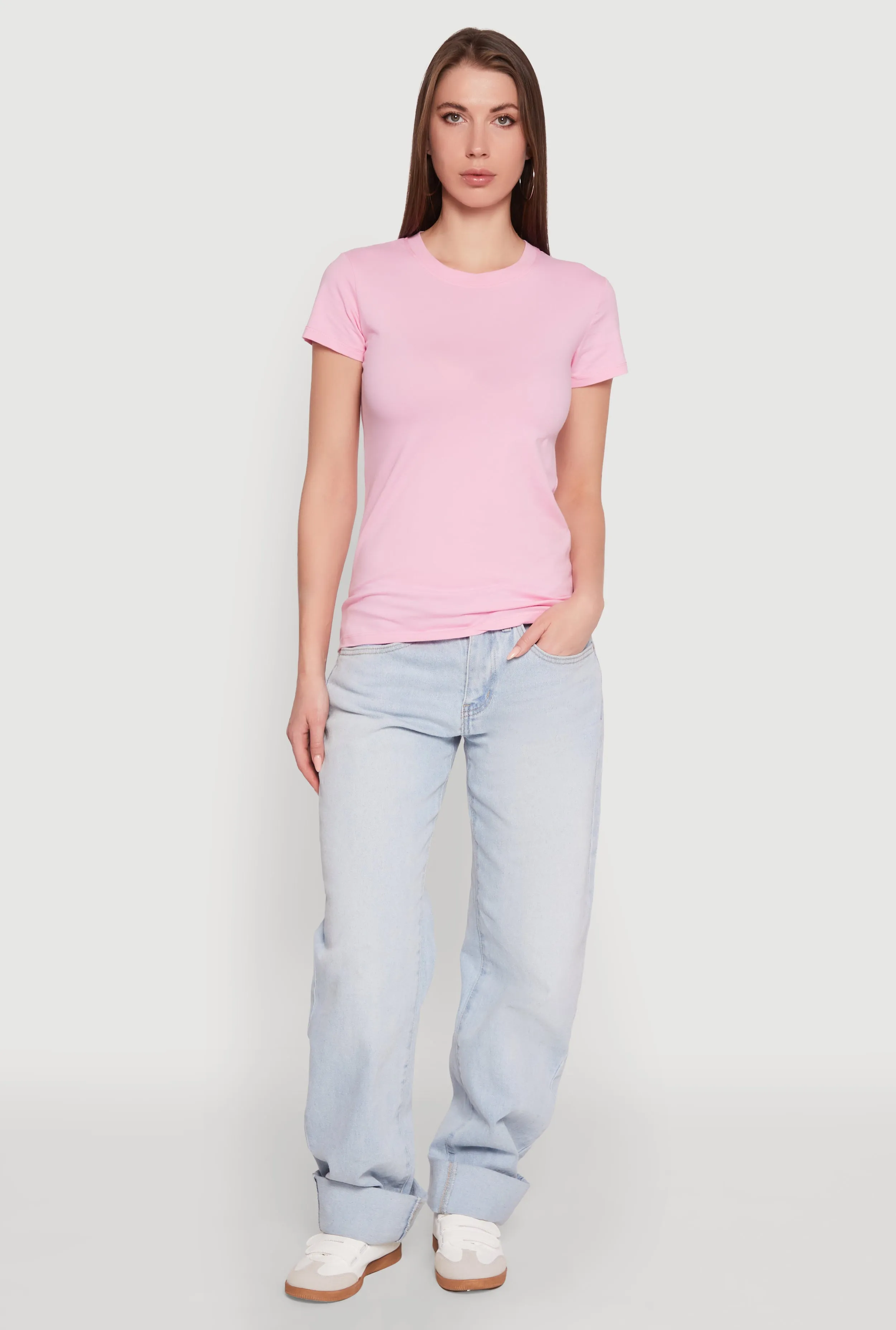 High Neck Short Sleeve Tee sold by Rainbow product image thumbnail 3