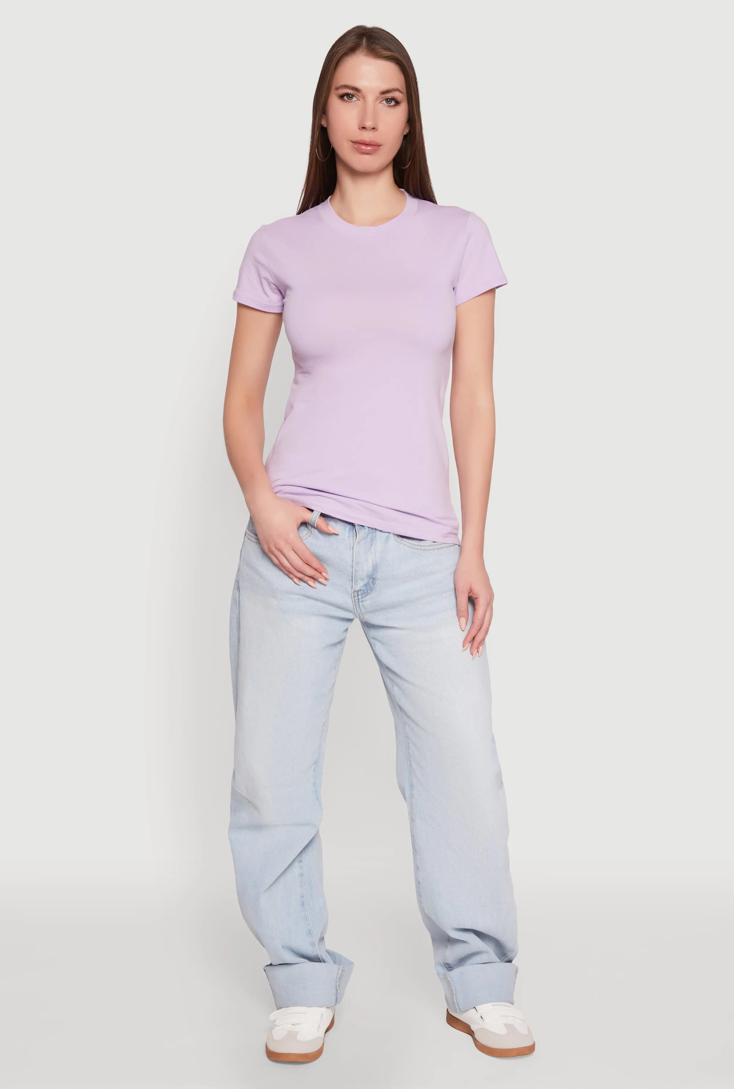 High Neck Short Sleeve Tee sold by Rainbow product image thumbnail 3