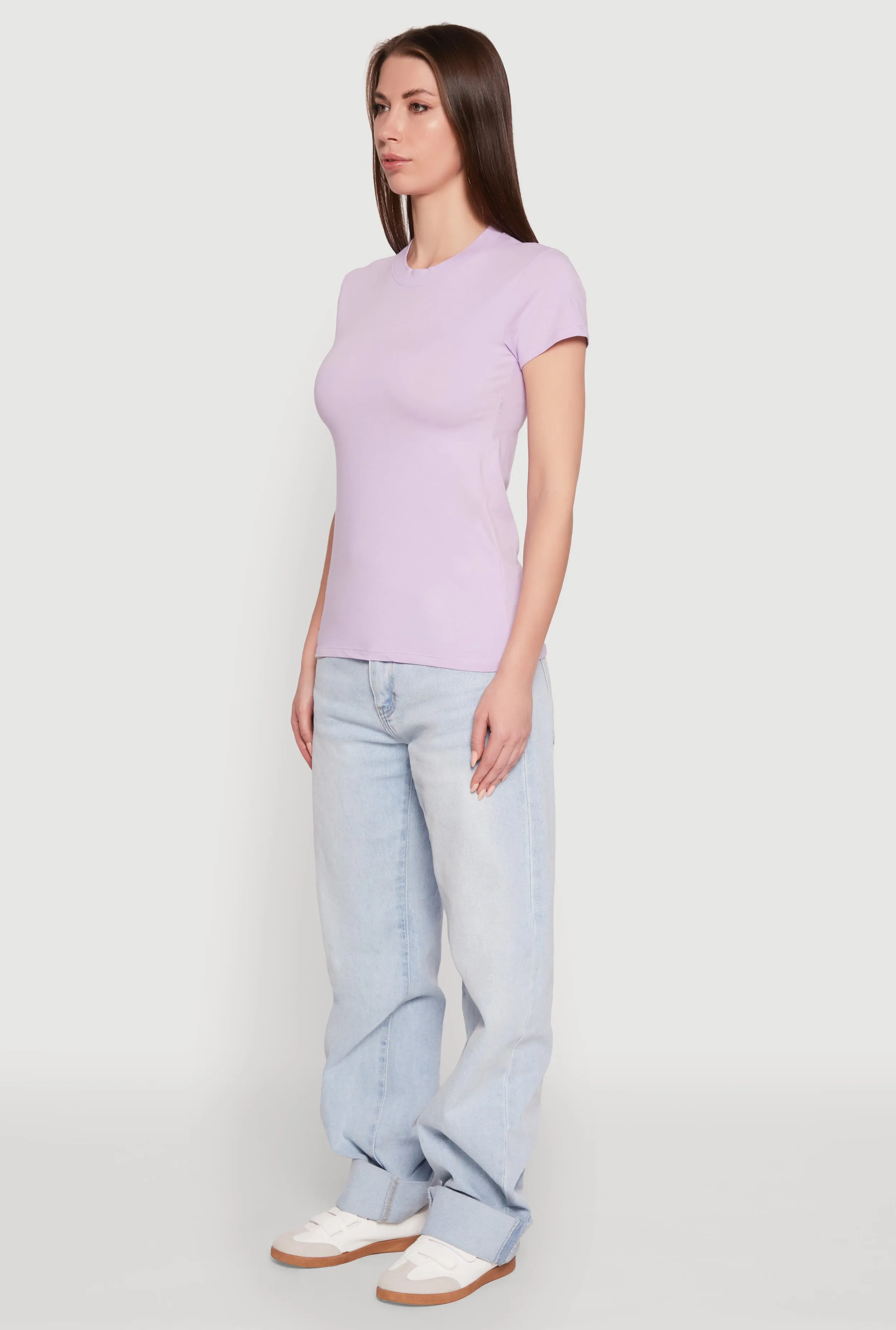 High Neck Short Sleeve Tee sold by Rainbow product image thumbnail 5