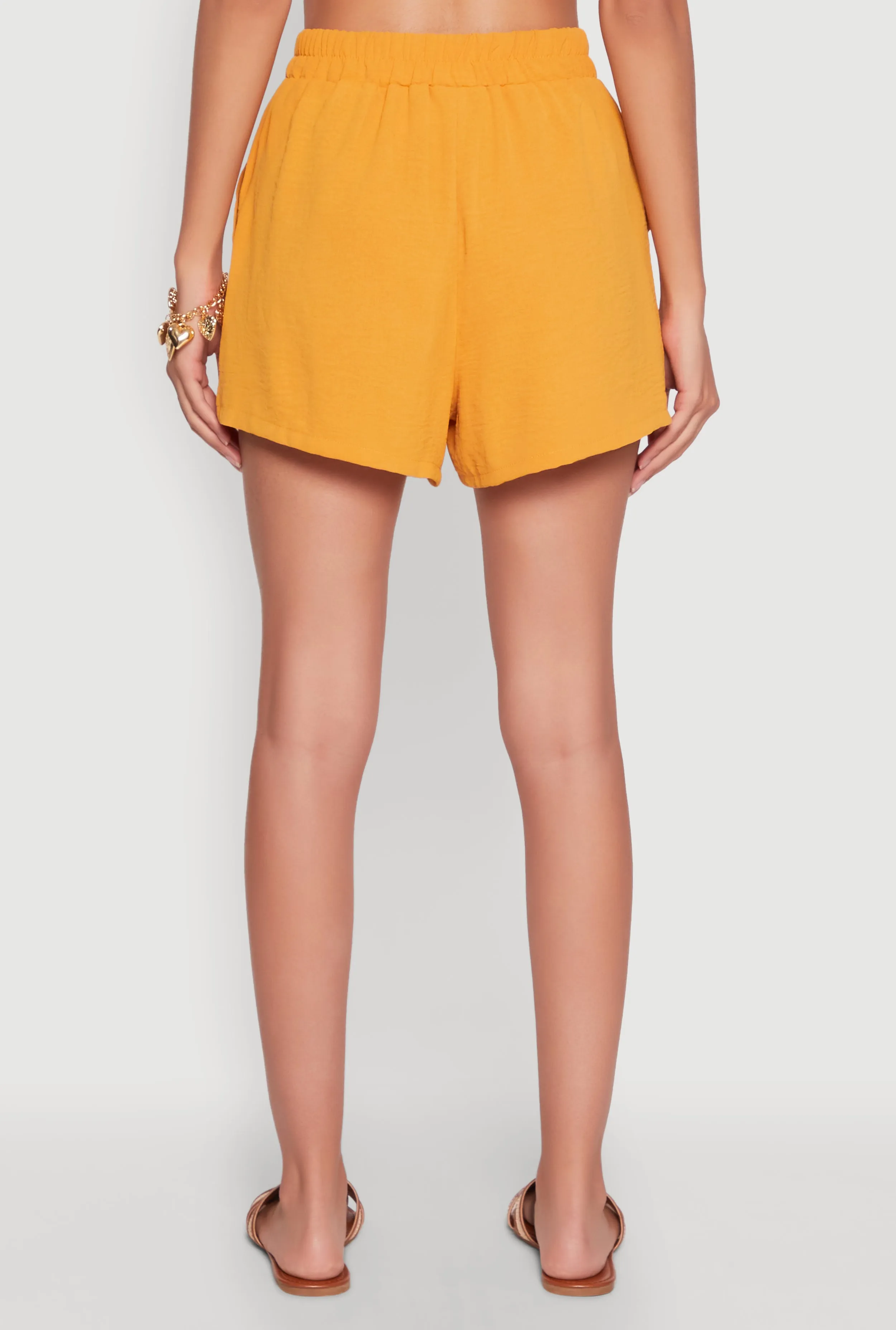 Chic High Waisted Crepe Knit Shorts with Pockets sold by Rainbow product image thumbnail 5