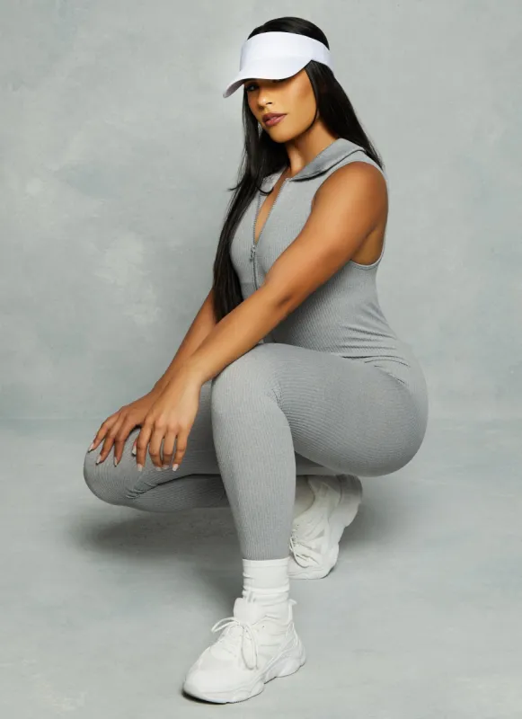 Seamless Half Zip Collared Catsuit sold by Rainbow