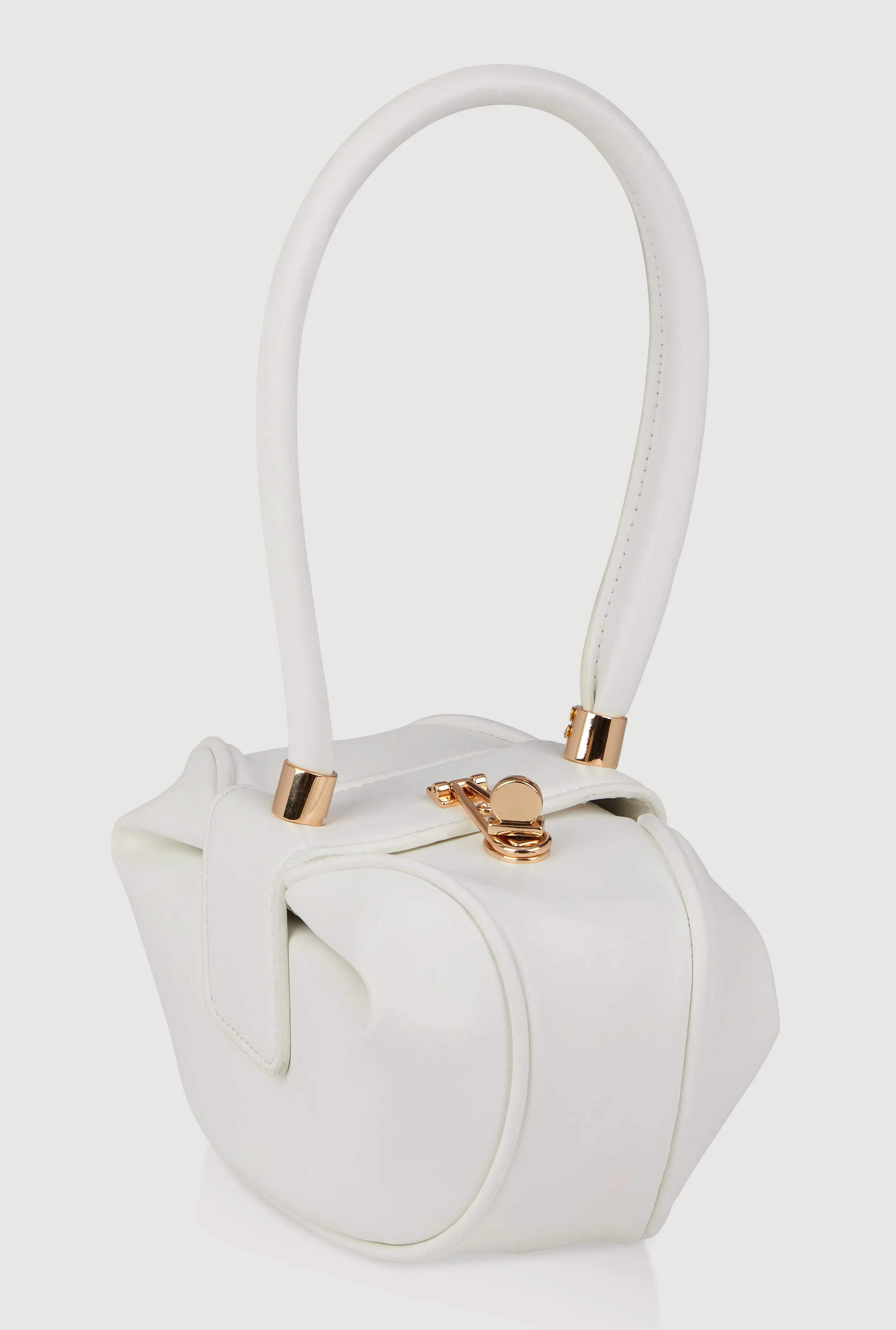 Sleek Metallic Detail Faux Leather Wristlet Handbag sold by Rainbow product image thumbnail 3