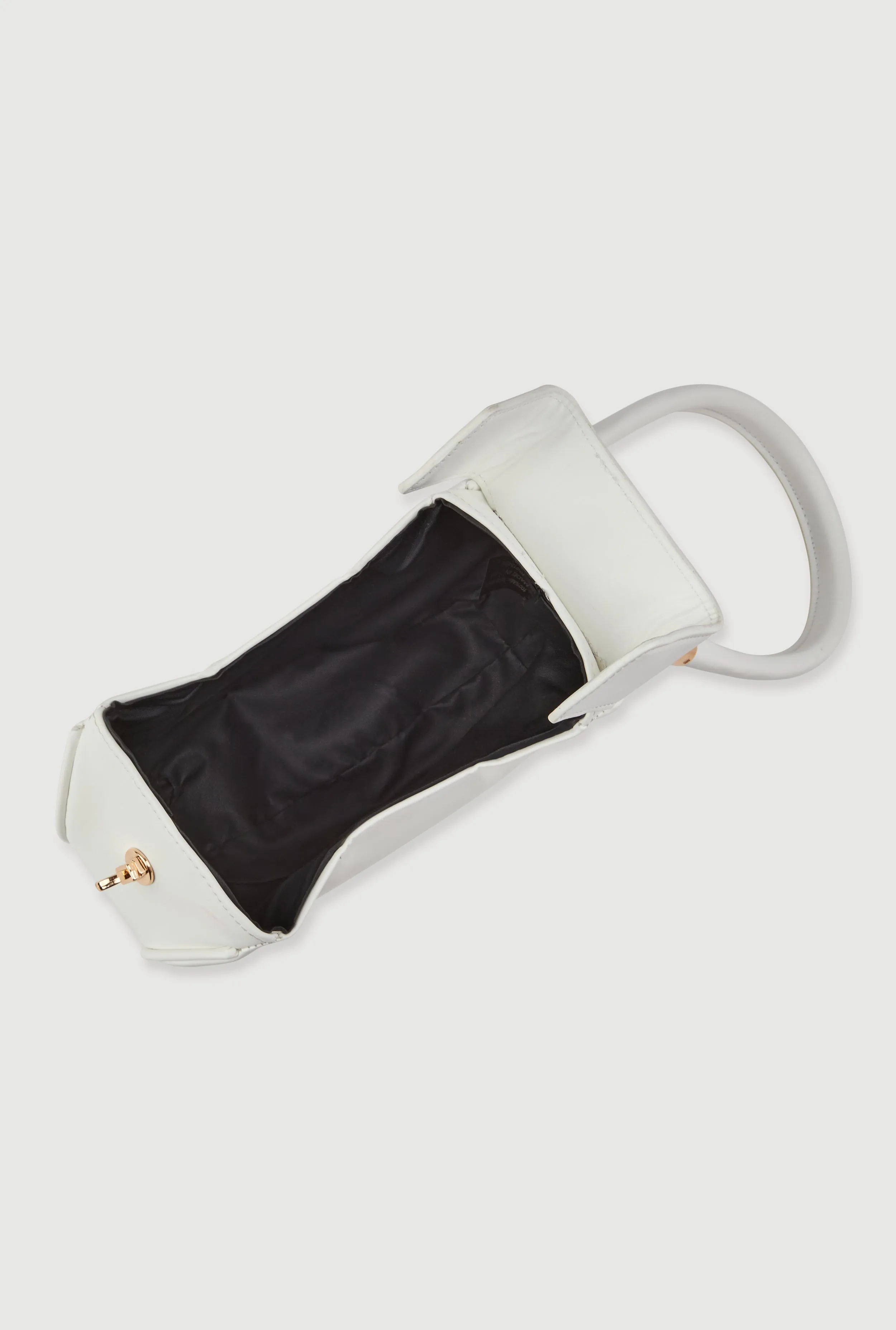 Sleek Metallic Detail Faux Leather Wristlet Handbag sold by Rainbow product image thumbnail 5